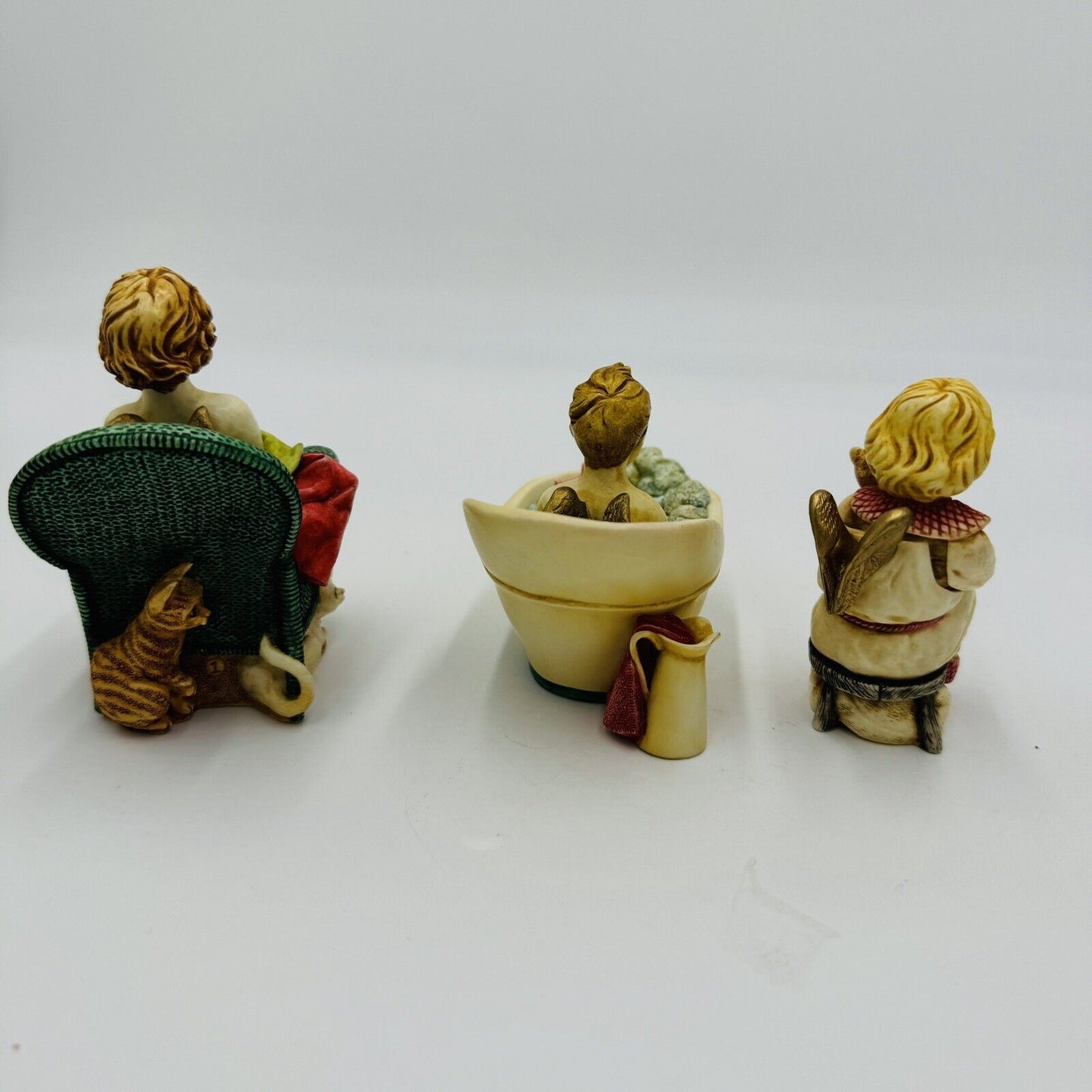 Harmony kingdom Angelique joyeaux noel pastille set Trinket Box Figurine Vintage