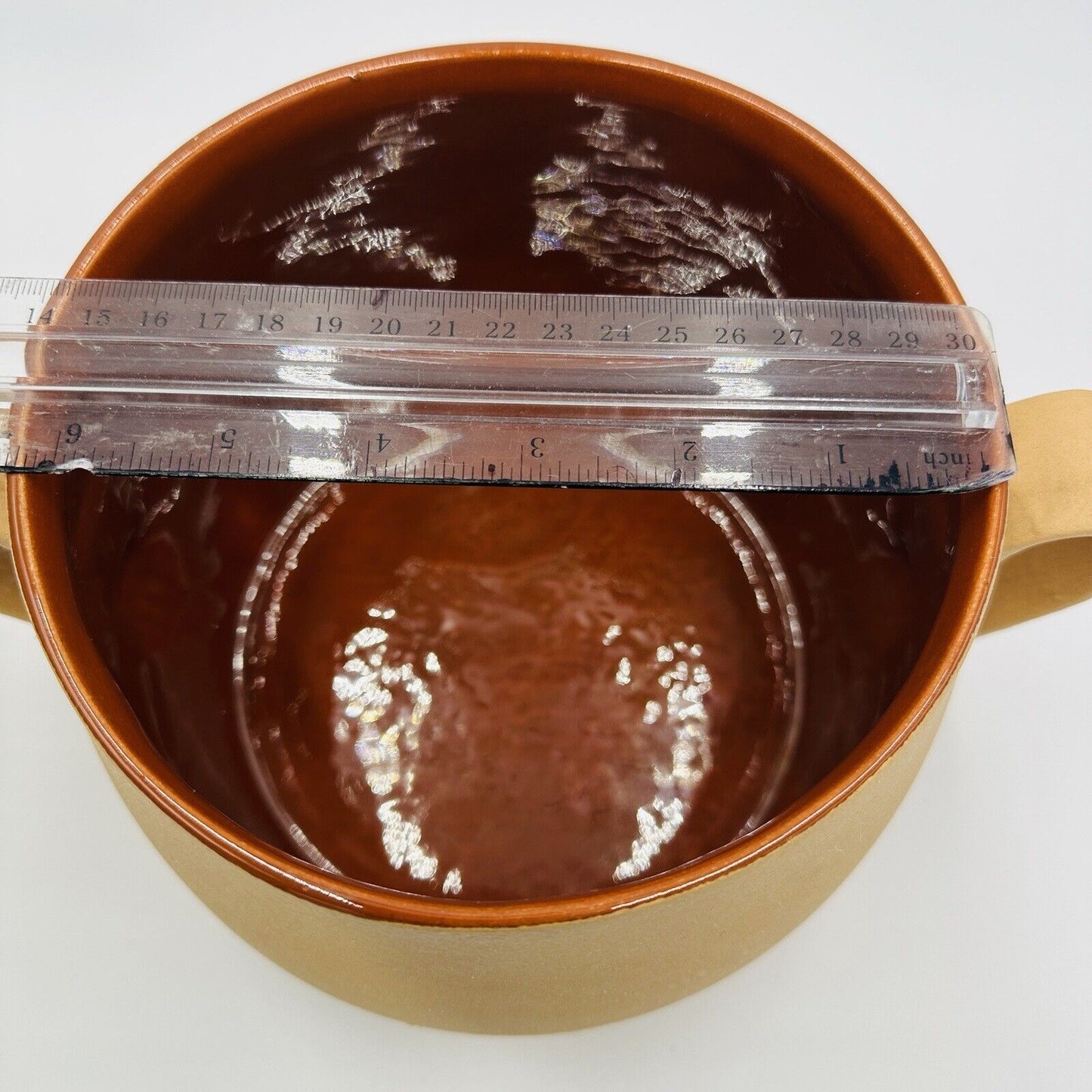 Red Wing Bean Pot Terracotta Pottery Handles Vintage #405 USA Decor Large