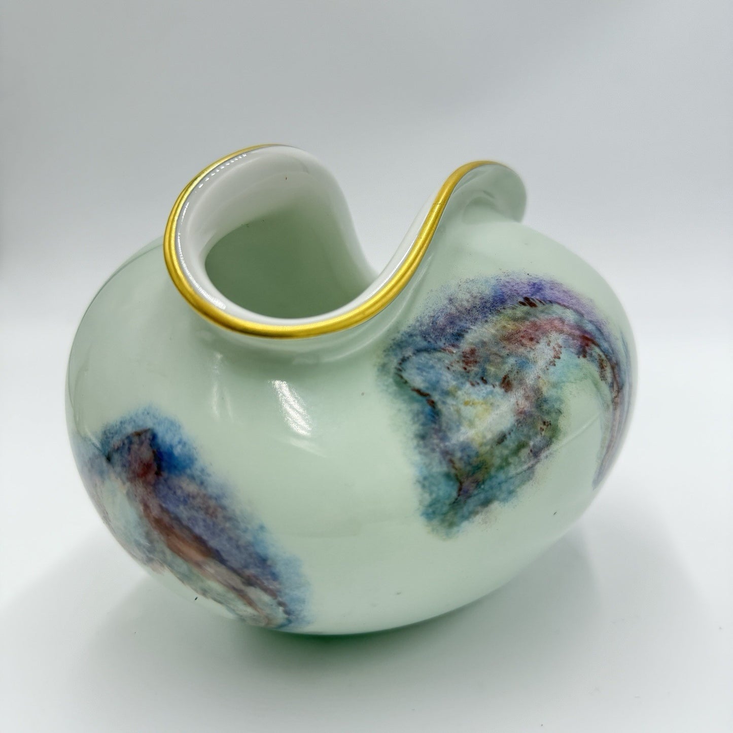 Rosenthal kunstabteilung selb Porcelain Hand Painted Porcelain Vase Abstract VTG