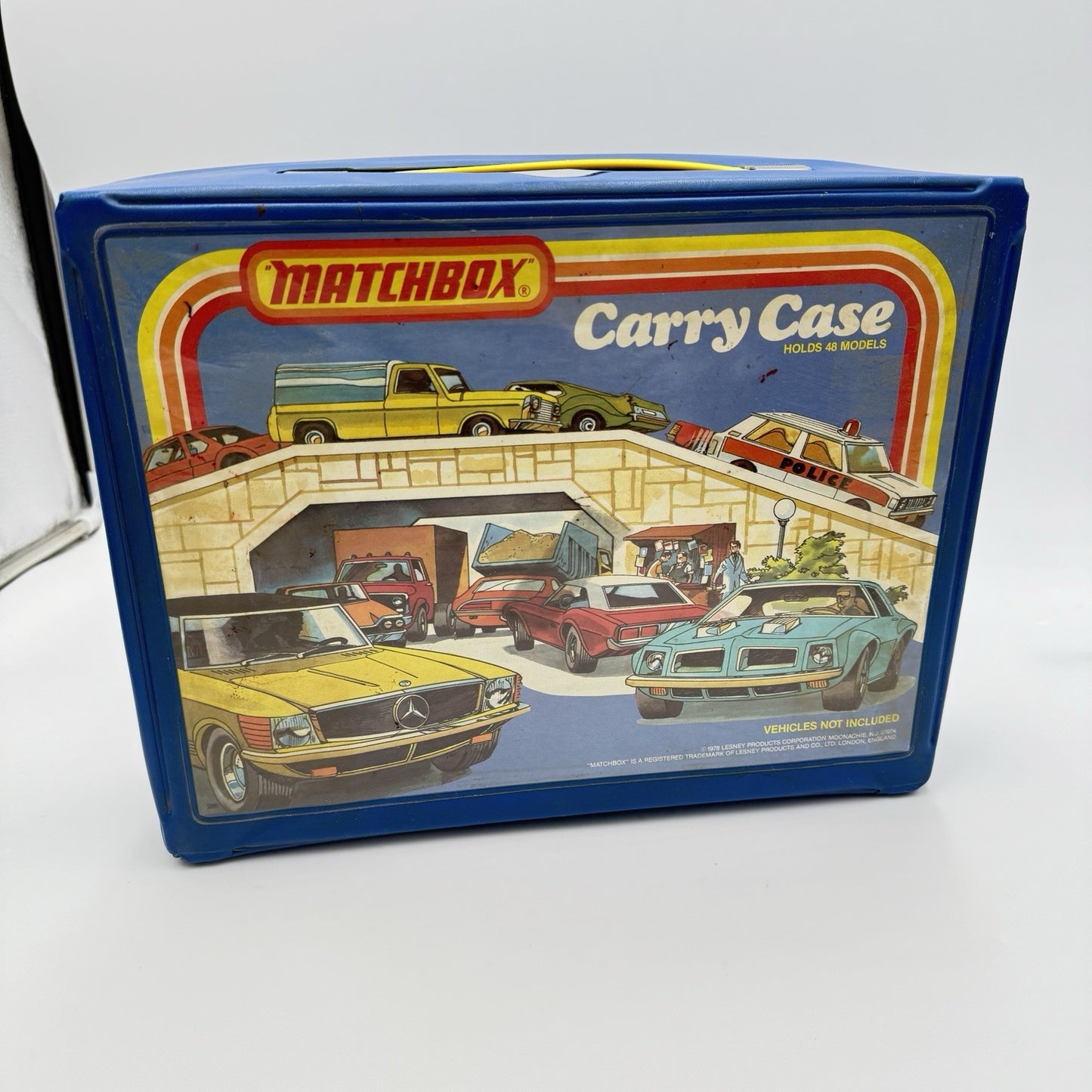 Matchbox 1974 Carry Case Holds 48 Models No Trays Blue