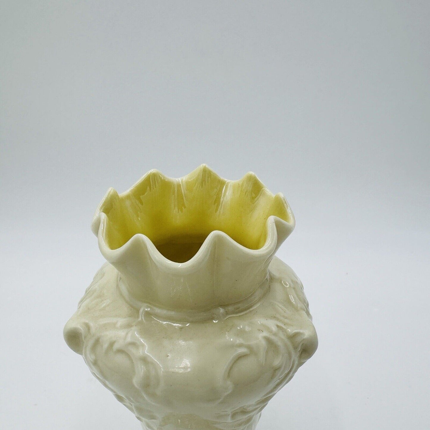 Belleek Rathmore Vase 3RD Green Mark #0857 6th Mark 1965 7.5in Vintage