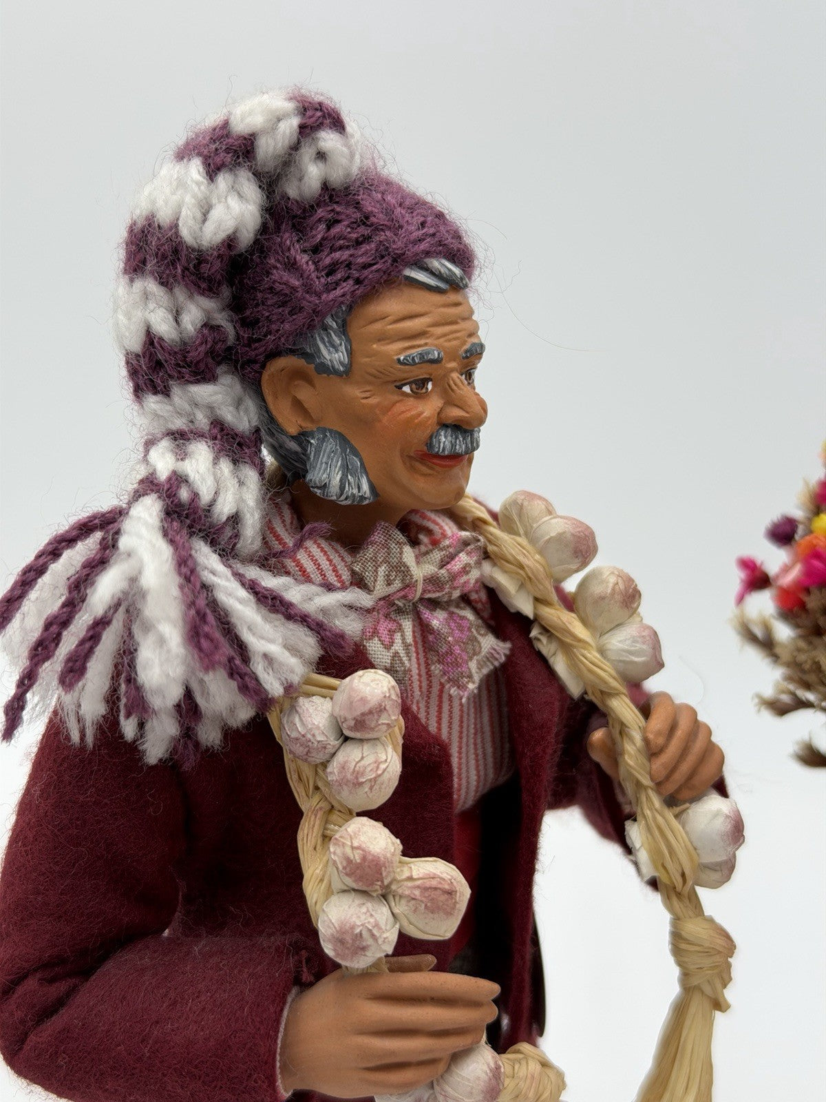 S.Peirano French Pottery Villagers Harvest Folk Art Terra Cotta 8.5” Figurines