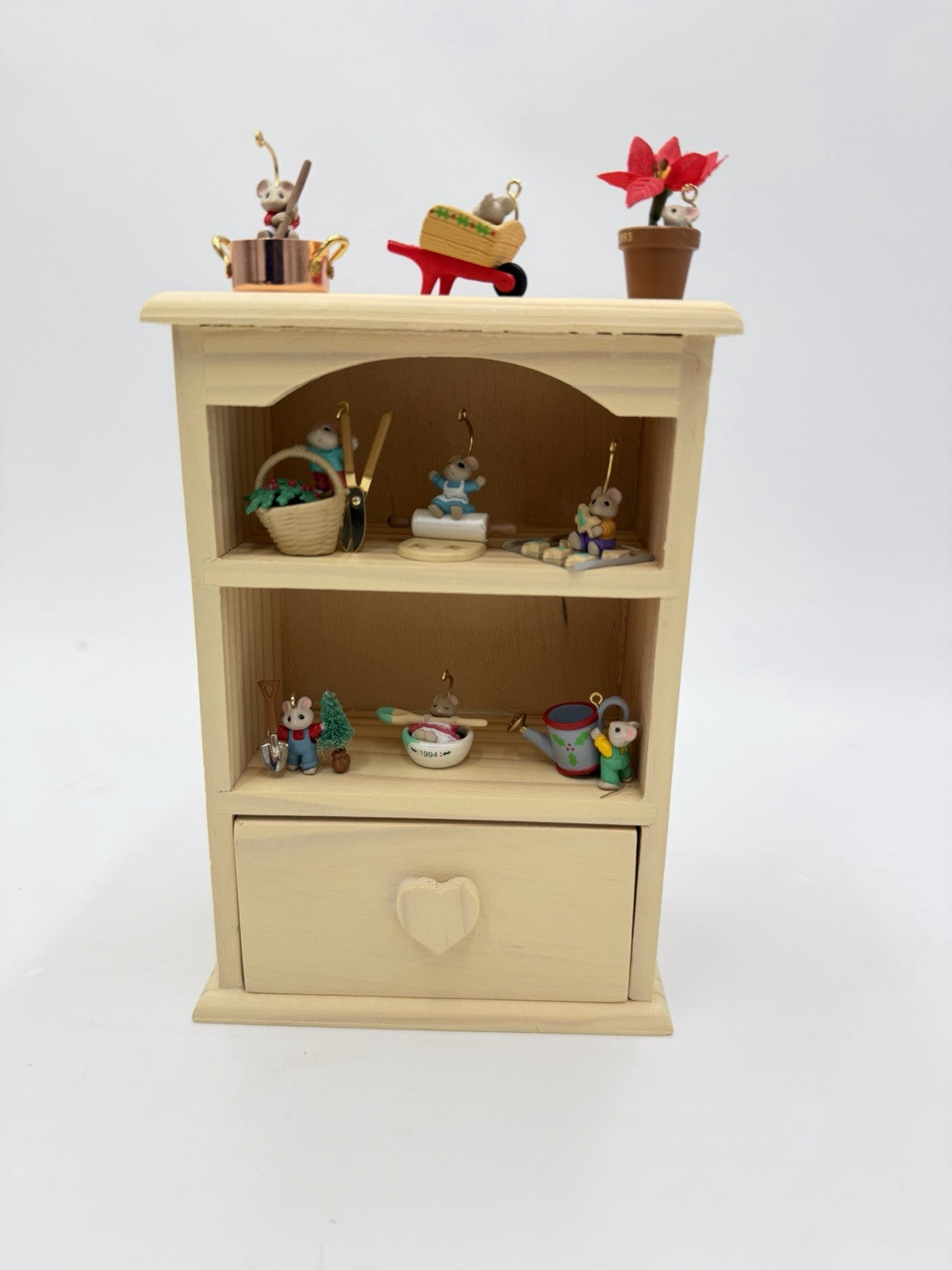 Hallmark 1993 Tiny Green Thumbs Mice Ornaments Miniatures 9 PCs