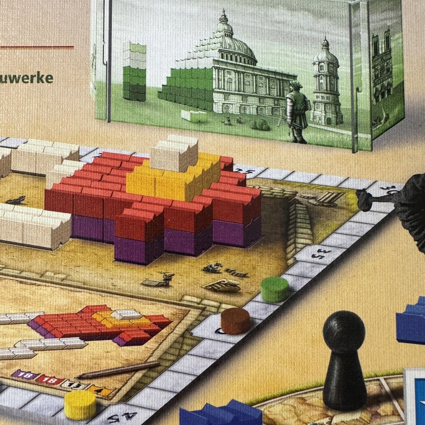 Queen Games World Monuments Piero Cioni 2016 Big Wooden Piece 2-4 Players Fun