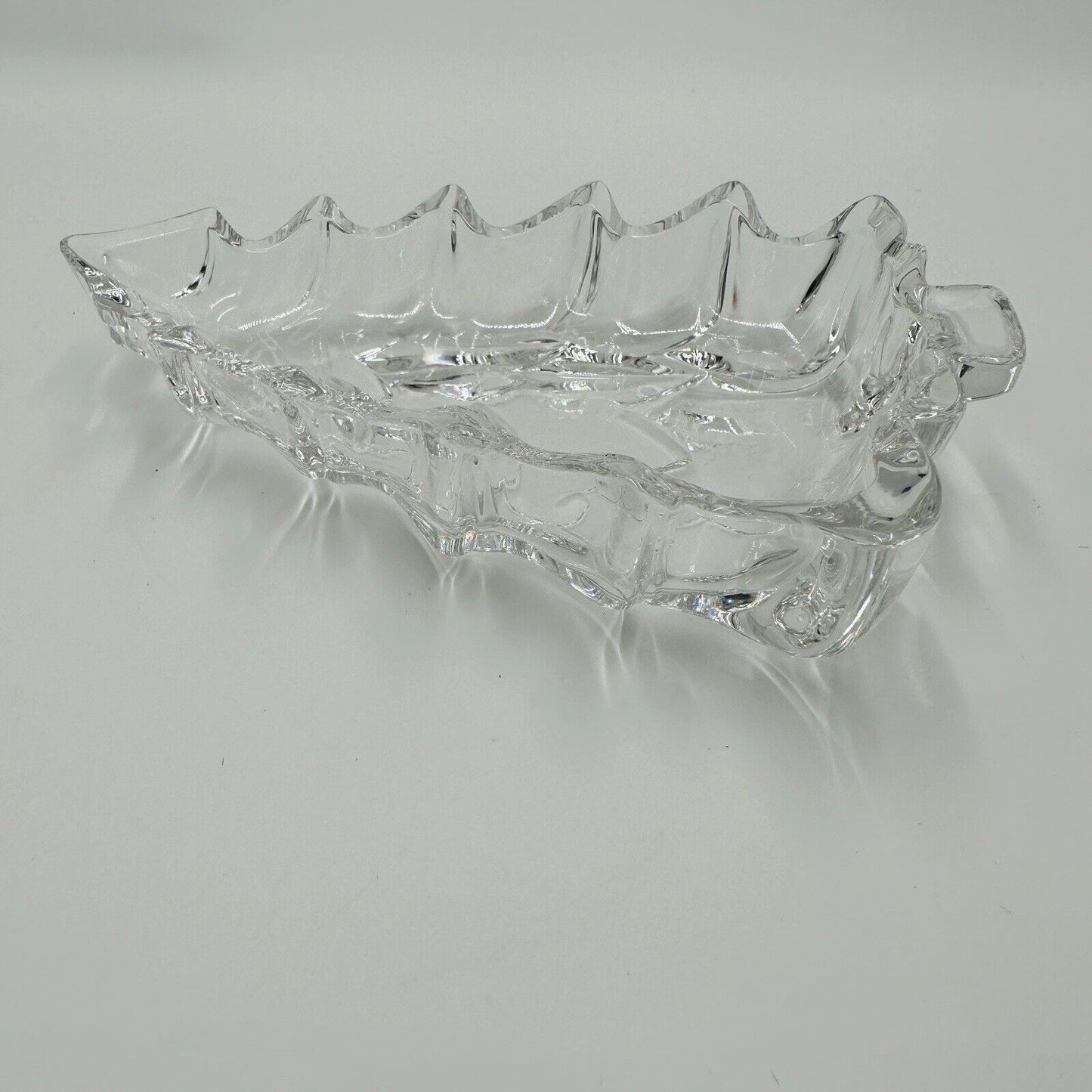 Marquis Waterford Candy Dish Crystal Christmas Tree Shape Clear Tray Serveware