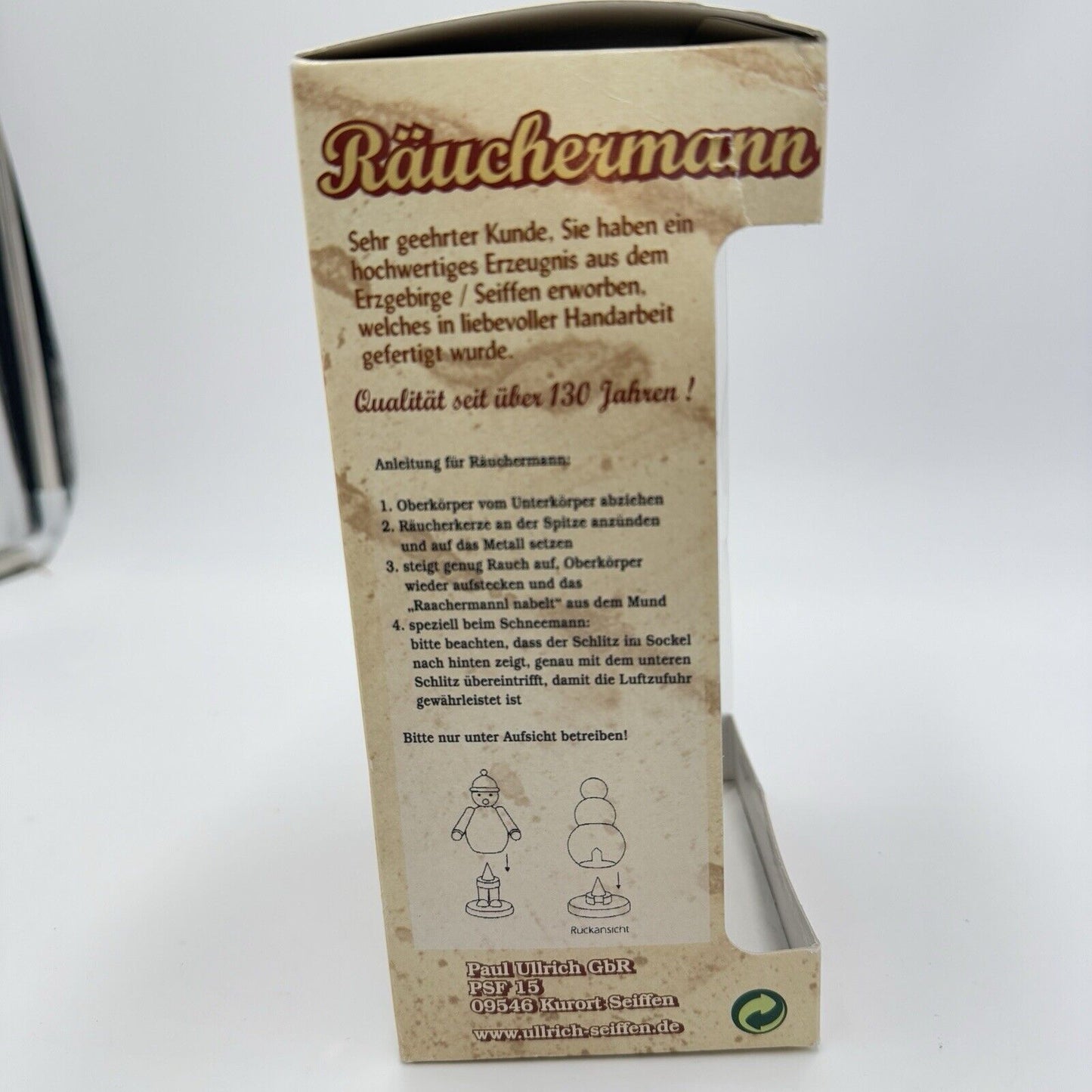 Räuchermann Ullrich Figurine Chef Baker Seasonal Schult Germany Smoker Wood