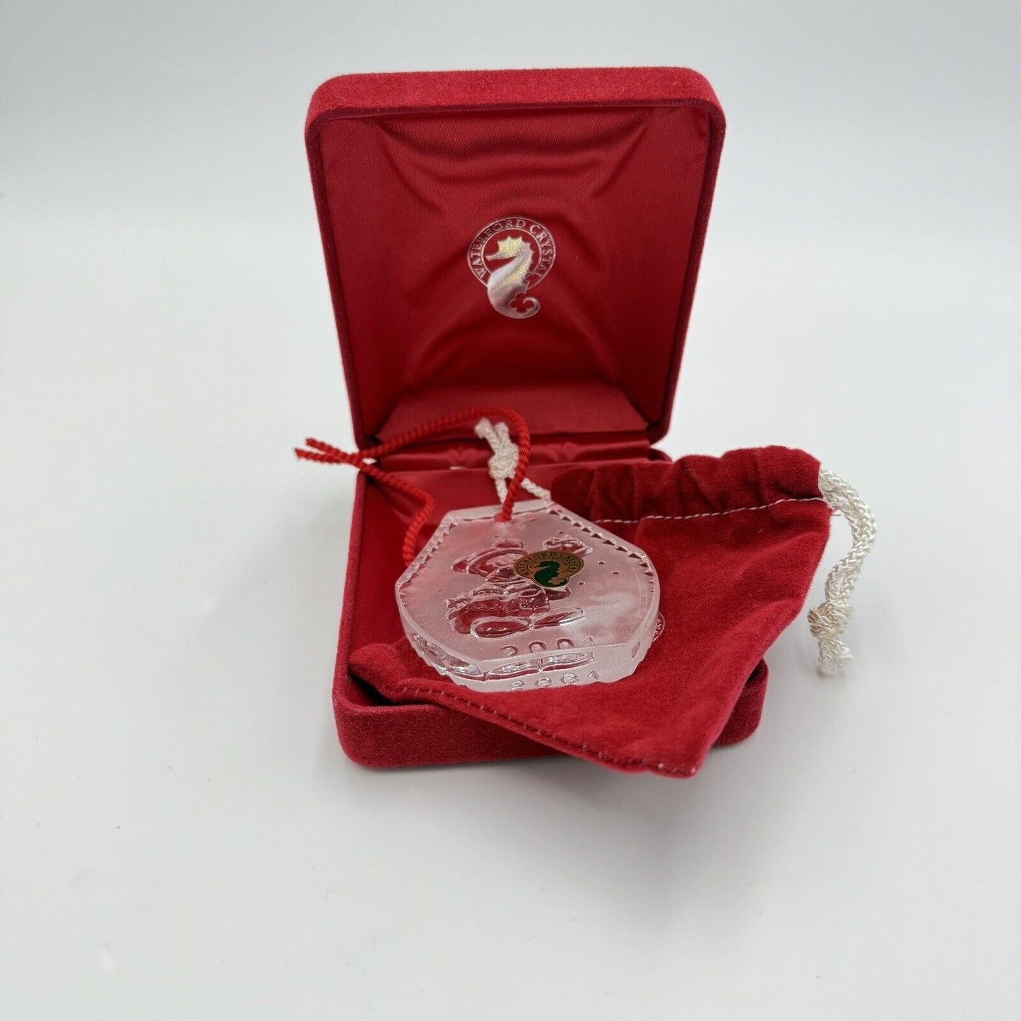 Waterford Crystal 2001 Disney Mickey Mouse Ornament Frosted Vintage