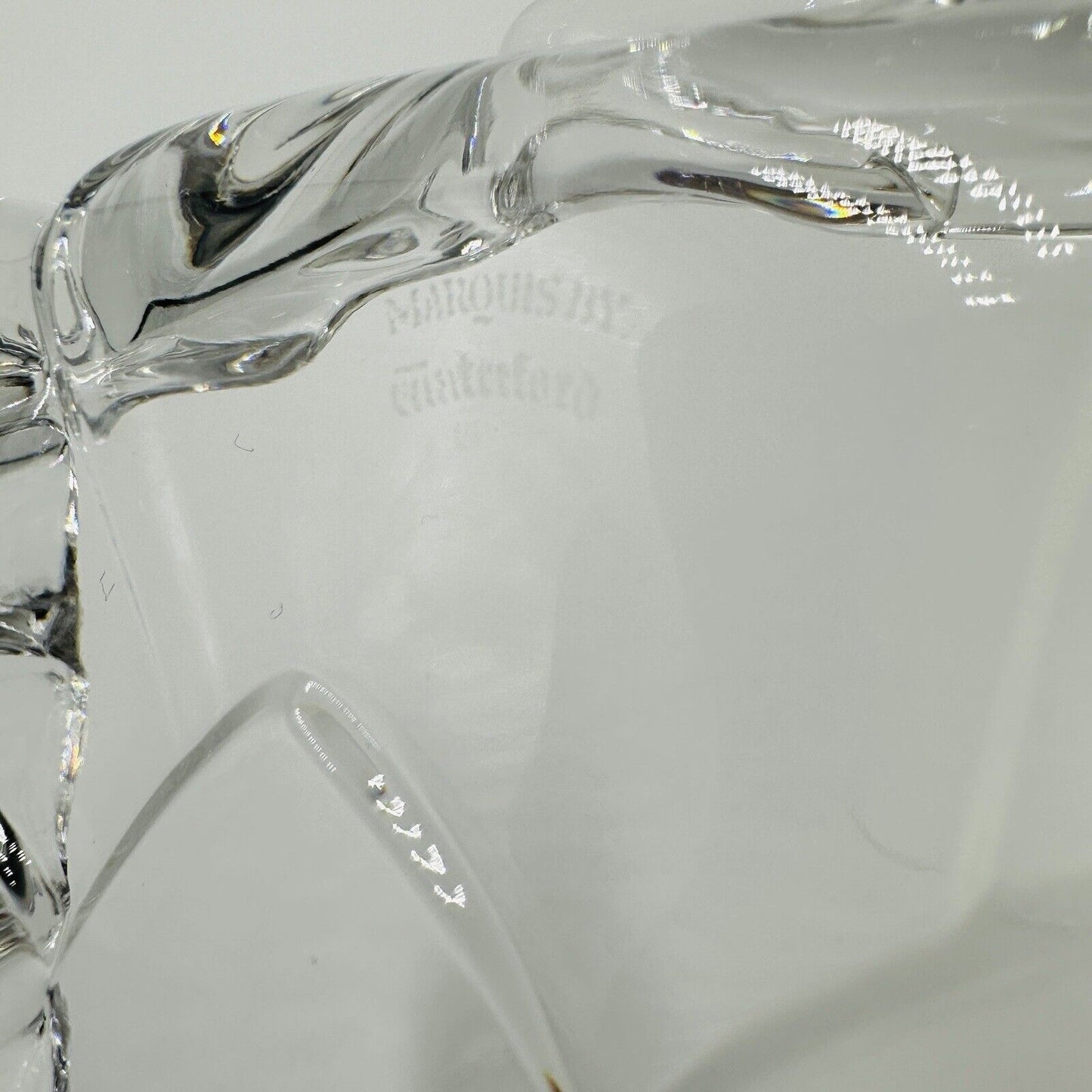 Marquis Waterford Candy Dish Crystal Christmas Tree Shape Clear Tray Serveware