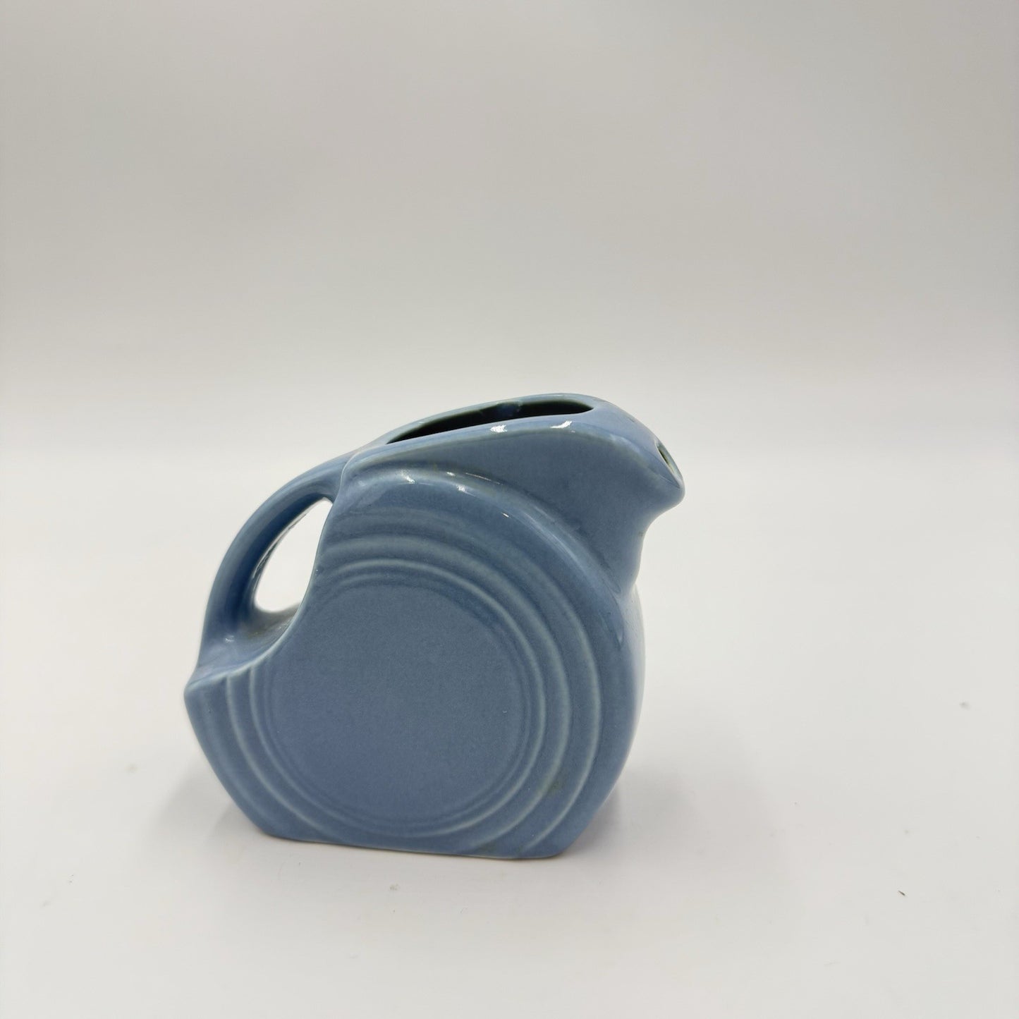 Vintage 1998 Fiesta USA Mini Pitcher Blue 3” Disc Collectible Periwinkle Blue