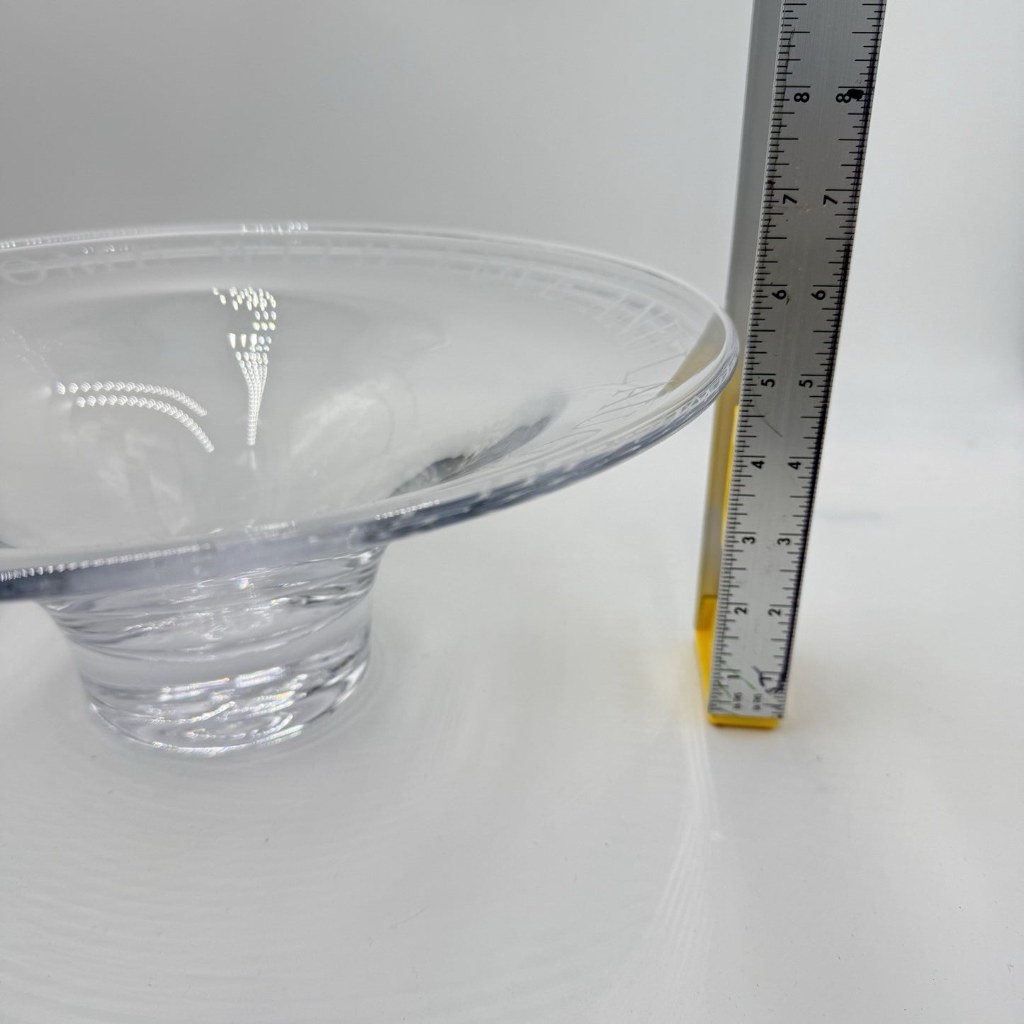 Simon Pearce Bless Bless This Home Love & Laughter Crystal Centerpiece Bowl 14"