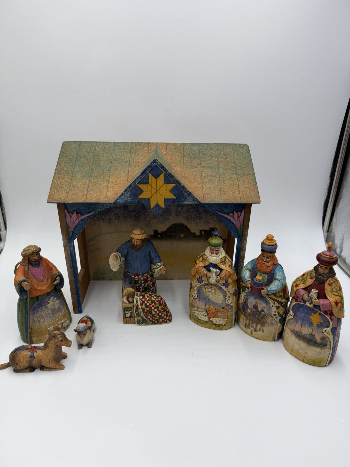 Jim Shore Heartwood Creek 2003 Nativity 9 PCs No Mary