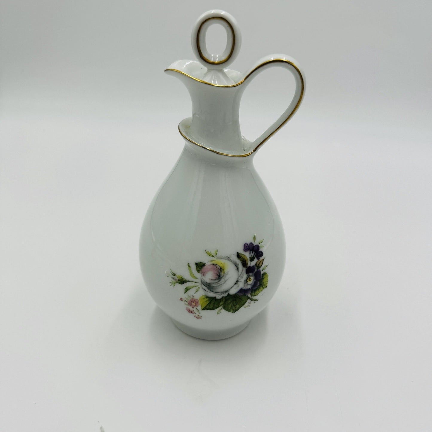 Bing & Grondahl Denmark Fluted Oil Vinegar 197 Floral Porcelain Rare Vintage 7"
