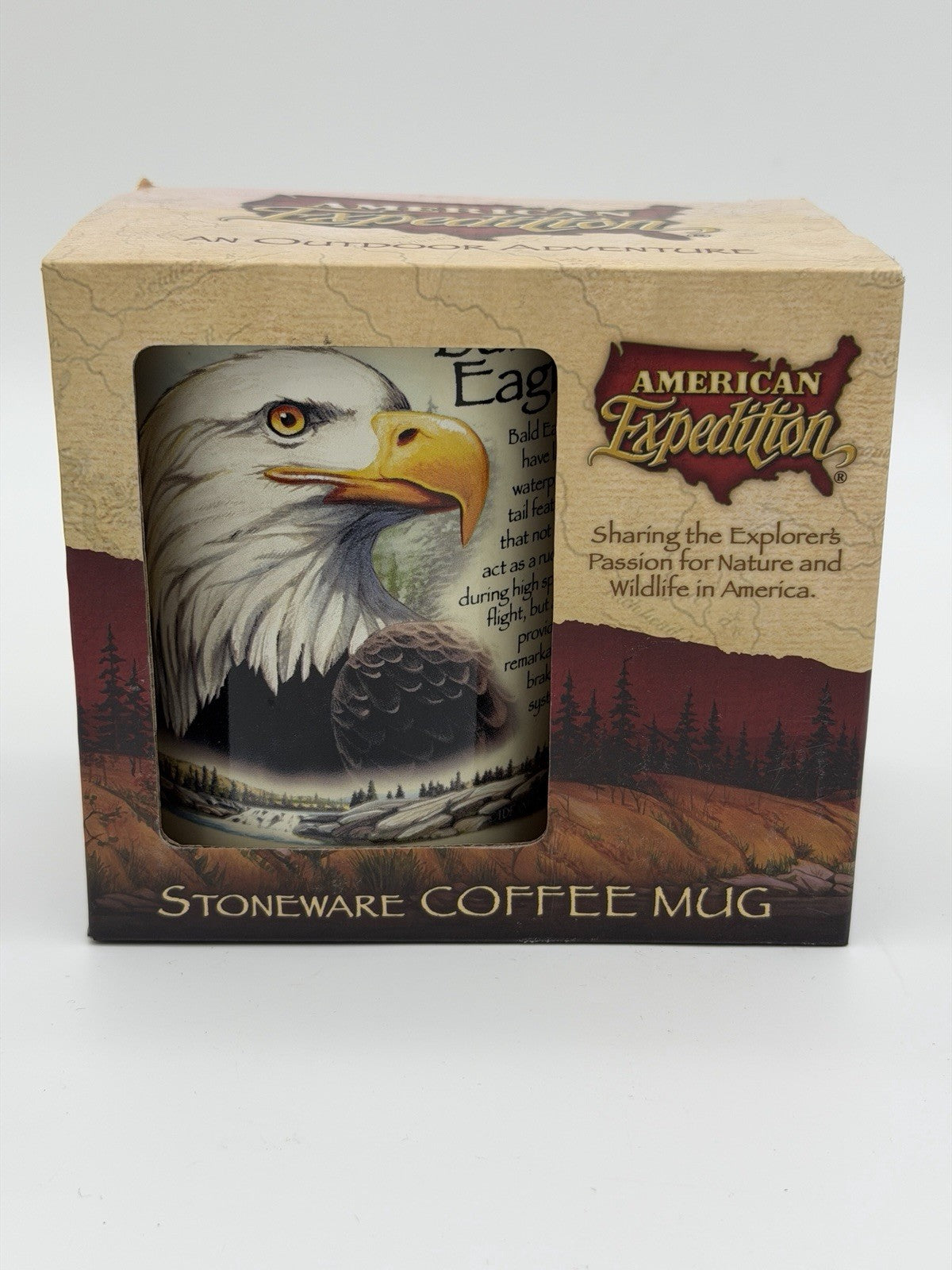 American expedition stoneware Bald Eagle coffee mug 16oz wildlife america