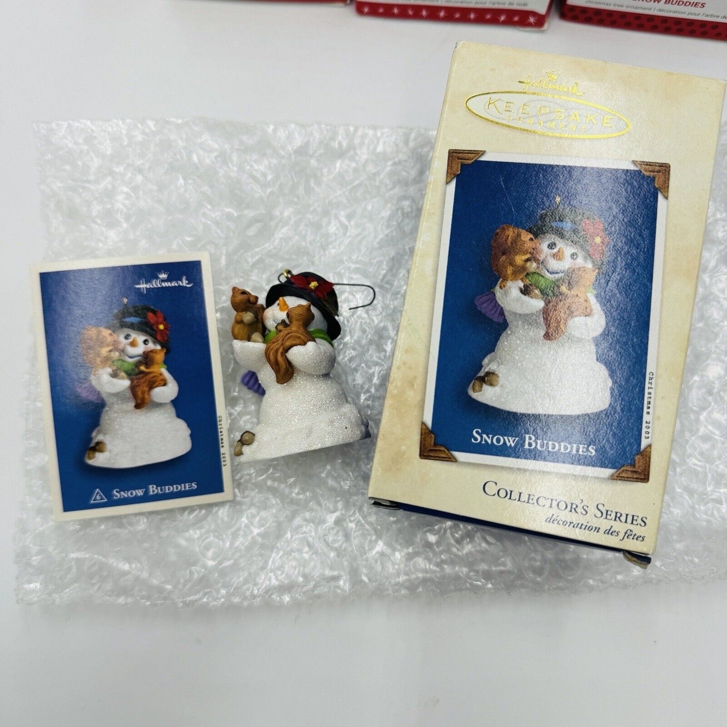 Hallmark Keepsake Ornaments Set 4 Snow Buddies Christmas 2013 2015 2016 2006