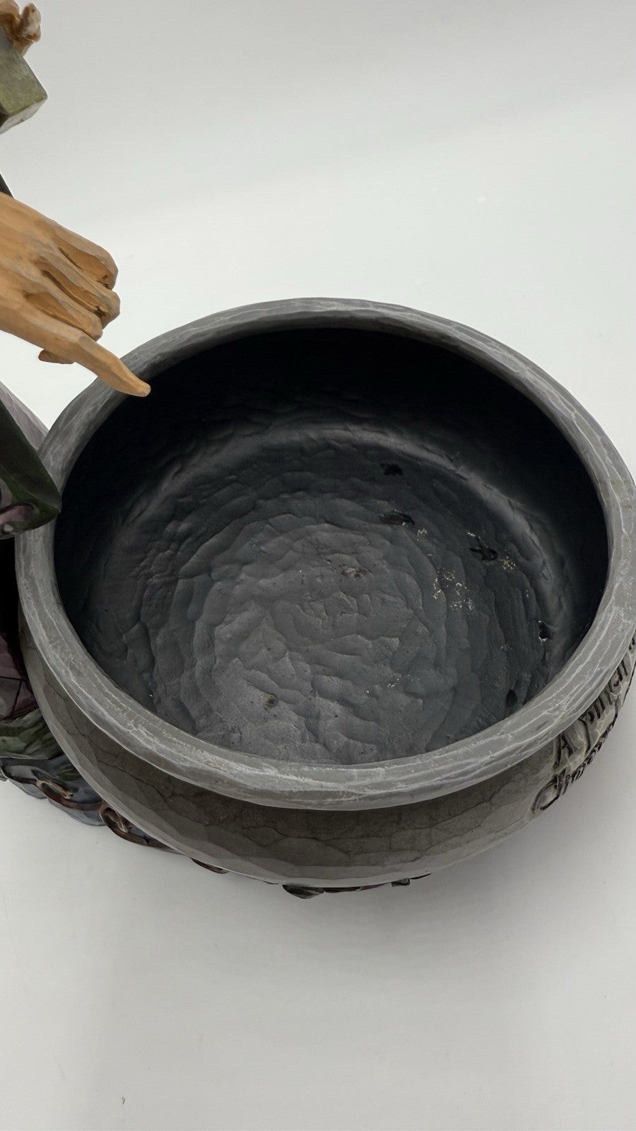 Jim Shore LARGE 11" Witch's Brew Witch with Cauldron Candy Dish 2009 Figurine