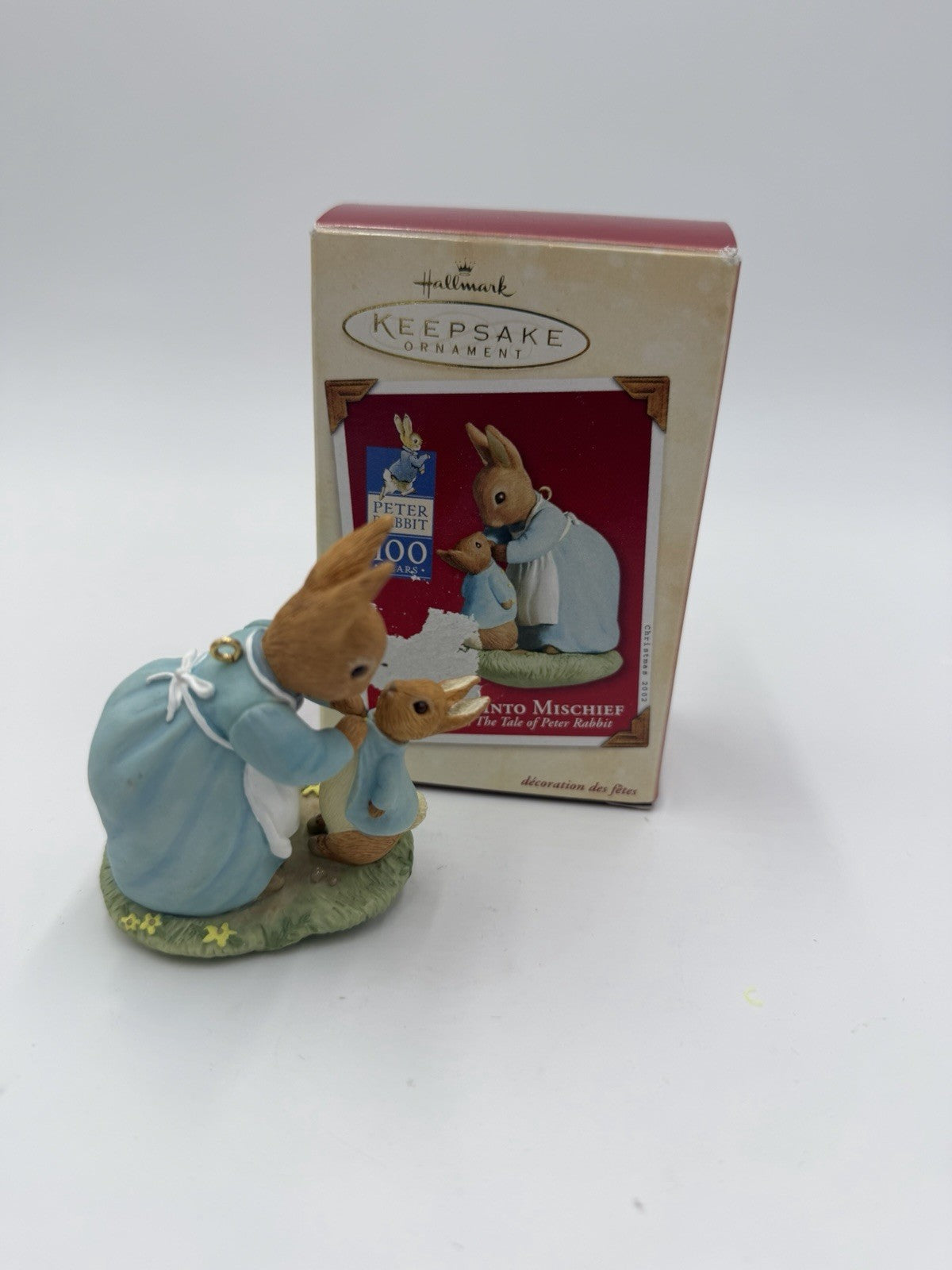 Hallmark Peter Rabbit 100 Years Don't Get Into Mischief Keepsake Ornament 2002