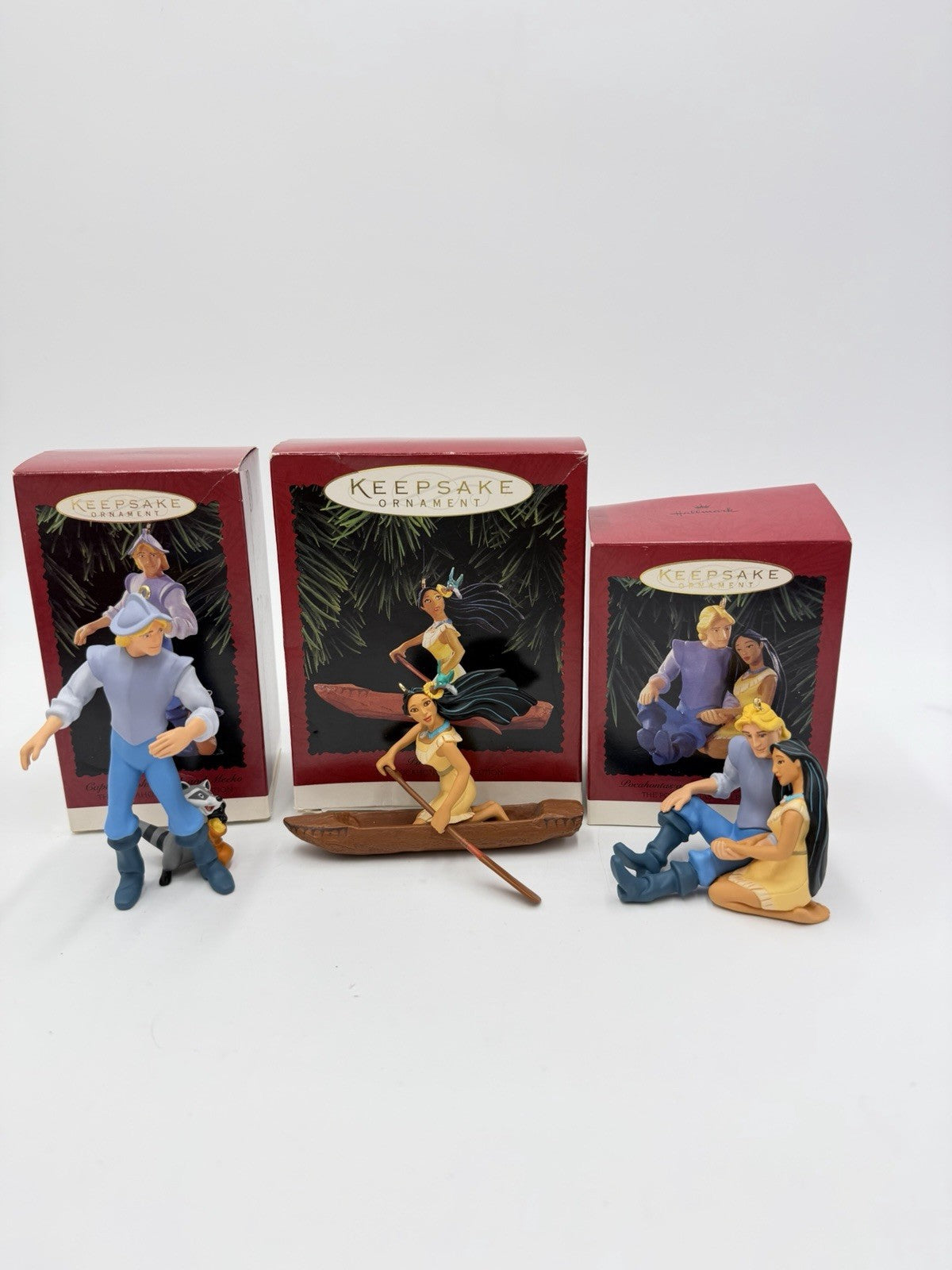 Hallmark Keepsake Disney Pocahontas Collection Christmas Ornaments Set 3 PCs Vtg