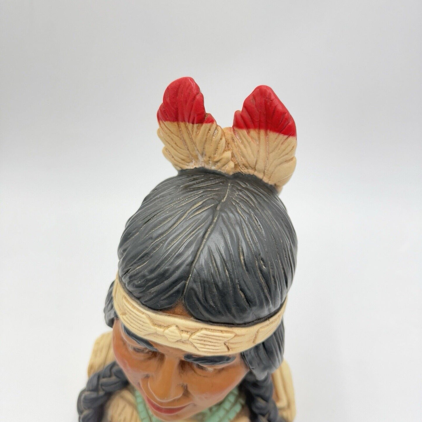 1974 Universal statuary Corp Chicago USA female native american sculpture 10”
