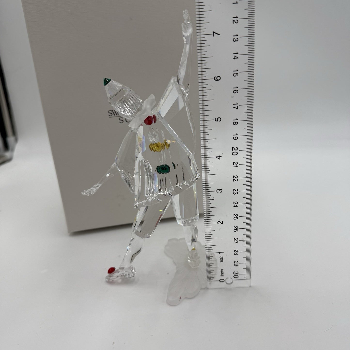 SWAROVSKI Crystal Austria Masquerade Pierrot Figurine 7” H ANNUAL EDITION 1999