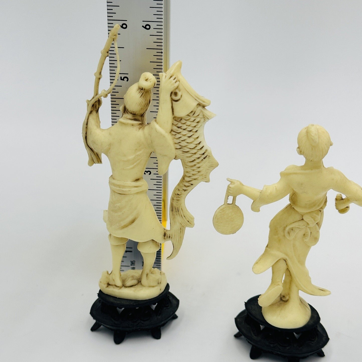 Fontanini Depositato Figurines Fishermen Set 4 Italy Chinese Pieces Vintage