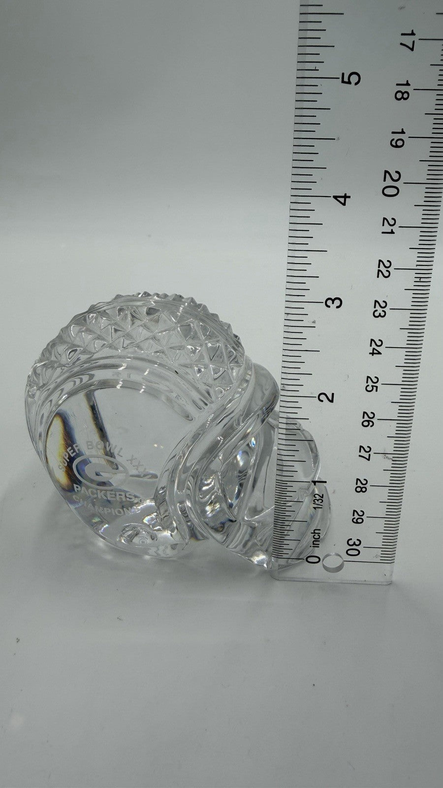 Waterford Crystal Green Bay Packers Super Bowl XXXI Helmet Paperweight