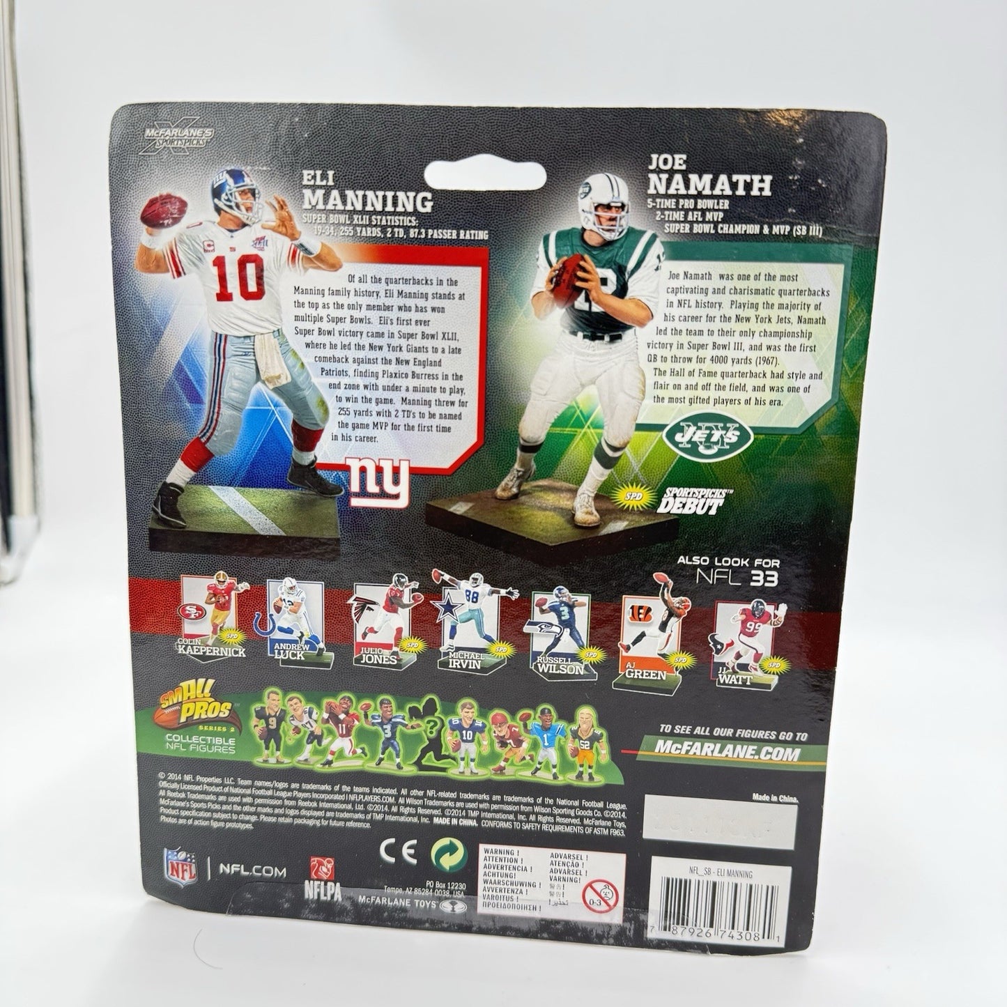 2014 McFarlane NFL New York Giants Eli Manning Super Bowl Action Figurine