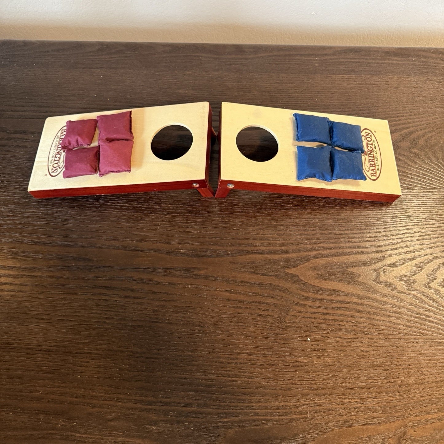 Barrington Table Top Bean Bag Toss Game Wooden Corn Hole Office Desk Size
