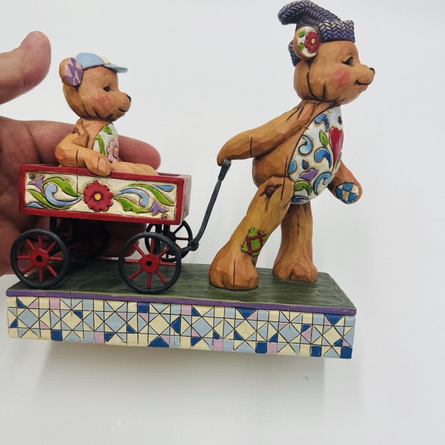 Jim Shore Heartwood Creek Bears Figurine Pull Me Now And I'll Pull U Later 2007