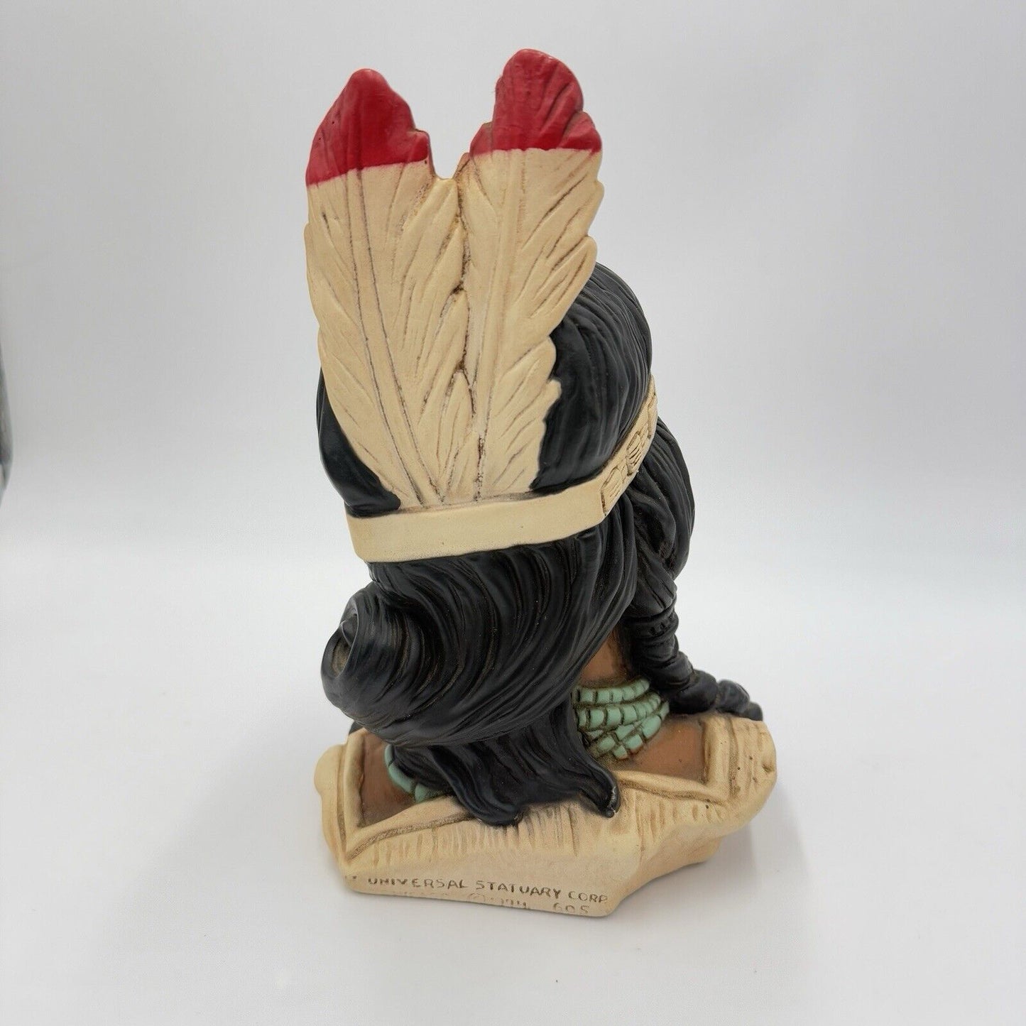 1974 Universal statuary Corp Chicago USA female native american sculpture 10”