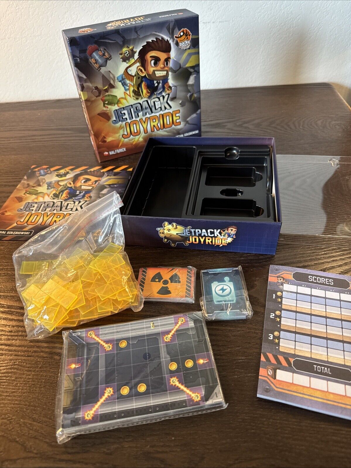 Jetpack Joyride Board Game based on app Lucky Duck Games Solo To 4 Players