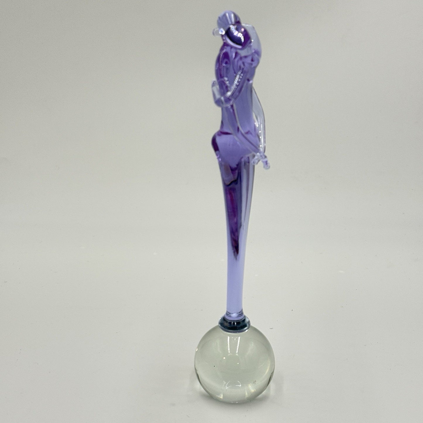Murano Art Glass Italy BUCELLA CRISTALLI THE EMBRACE Sculpture 9” Purple