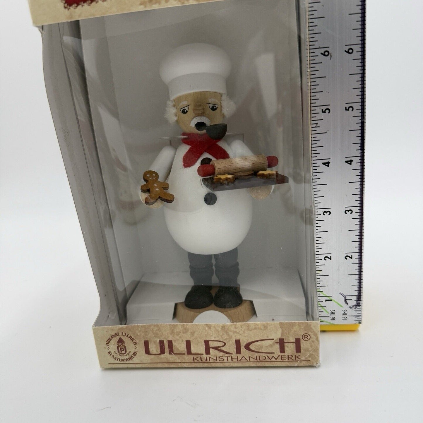 Räuchermann Ullrich Figurine Chef Baker Seasonal Schult Germany Smoker Wood