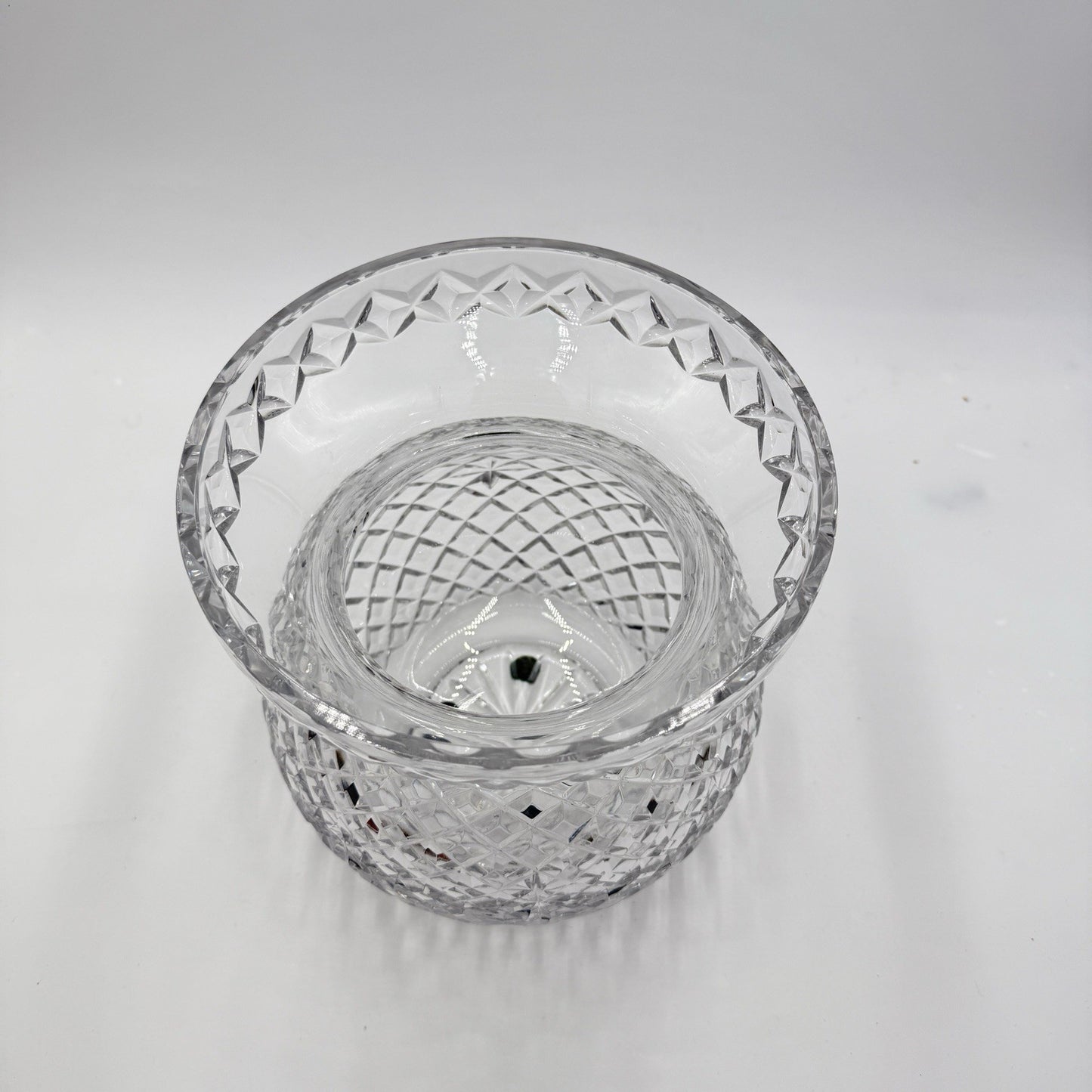 Waterford Crystal Large CORSET Bouquet Vase 9" Adare Alana Crisross Centerpiece