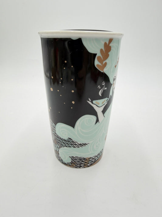 Starbucks 2018 Holiday Aqua Siren Mermaid Double Wall Travel Tumbler Mug 12oz