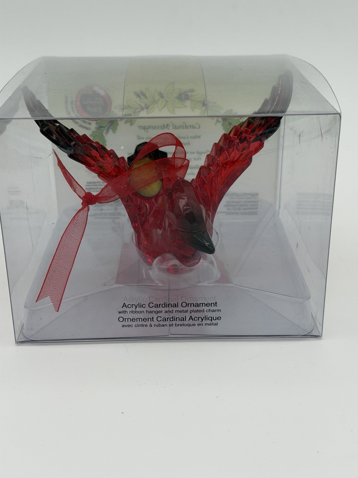 Department 56 Always Near Cardinal Red Bird Hang w/ Charm Ornament Boxed