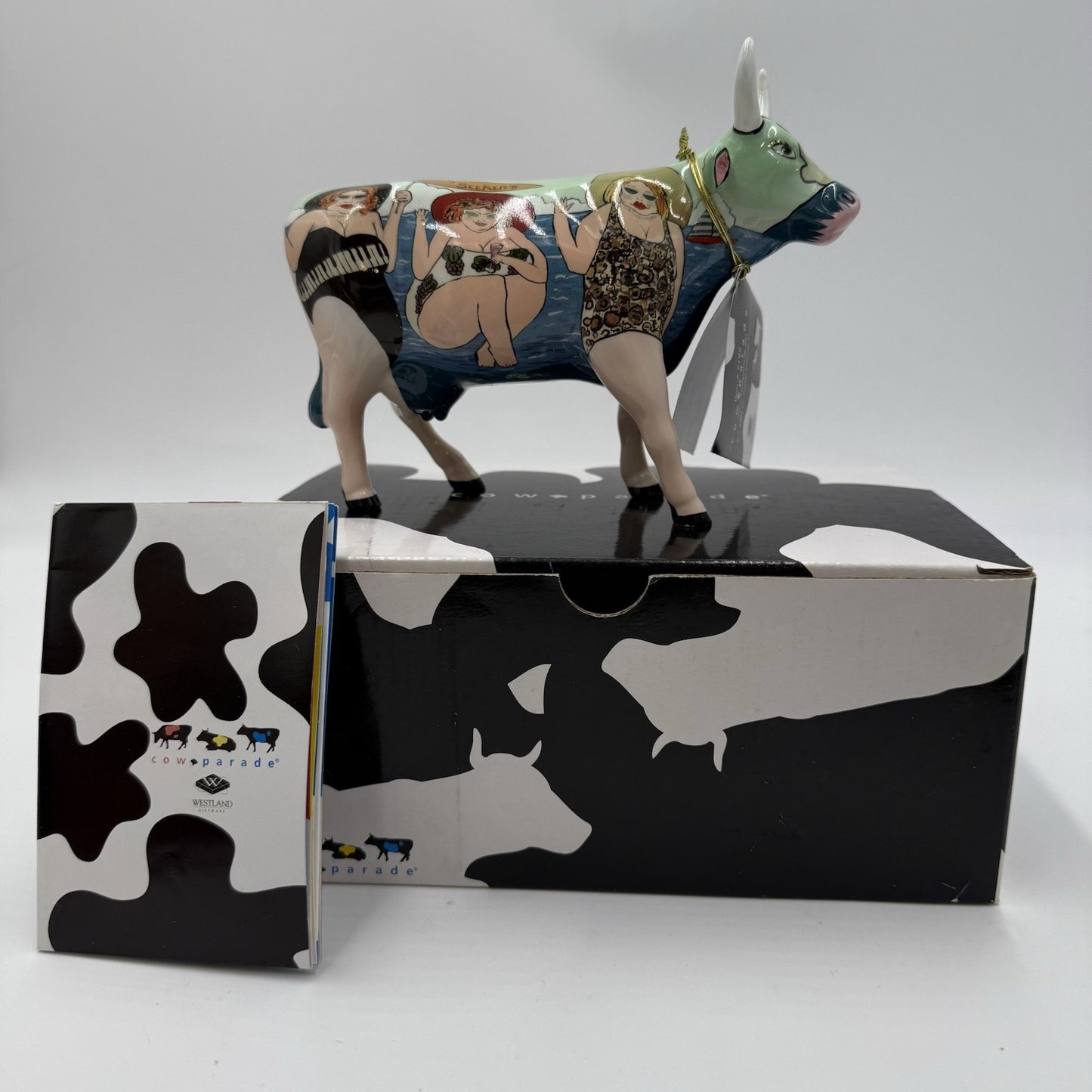 Cow Parade Westland Fun Seeker Cow Figurine By Janice Joplin Ceramic Giftware