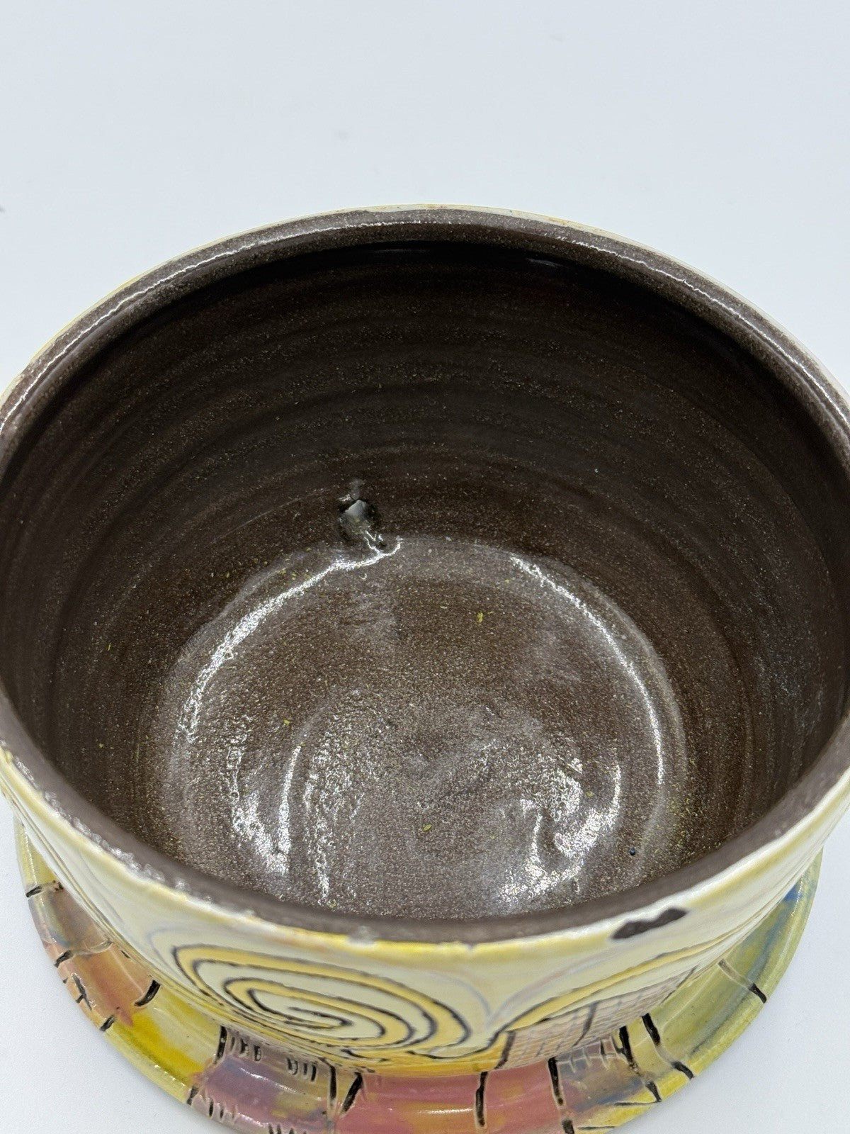 Seeds for Bees by N.M. Curcio studio art pottery rare planter Stoneware Embossed