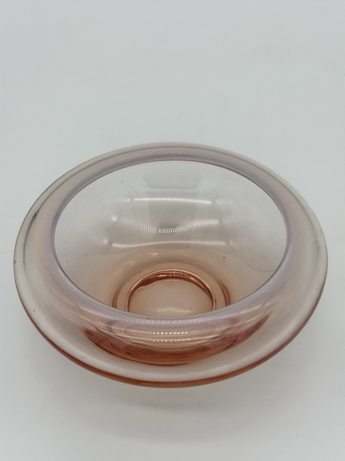 Fostoria Art Glass Seascape Coral Sand Pink Opalescent Cupped Bowl Votive