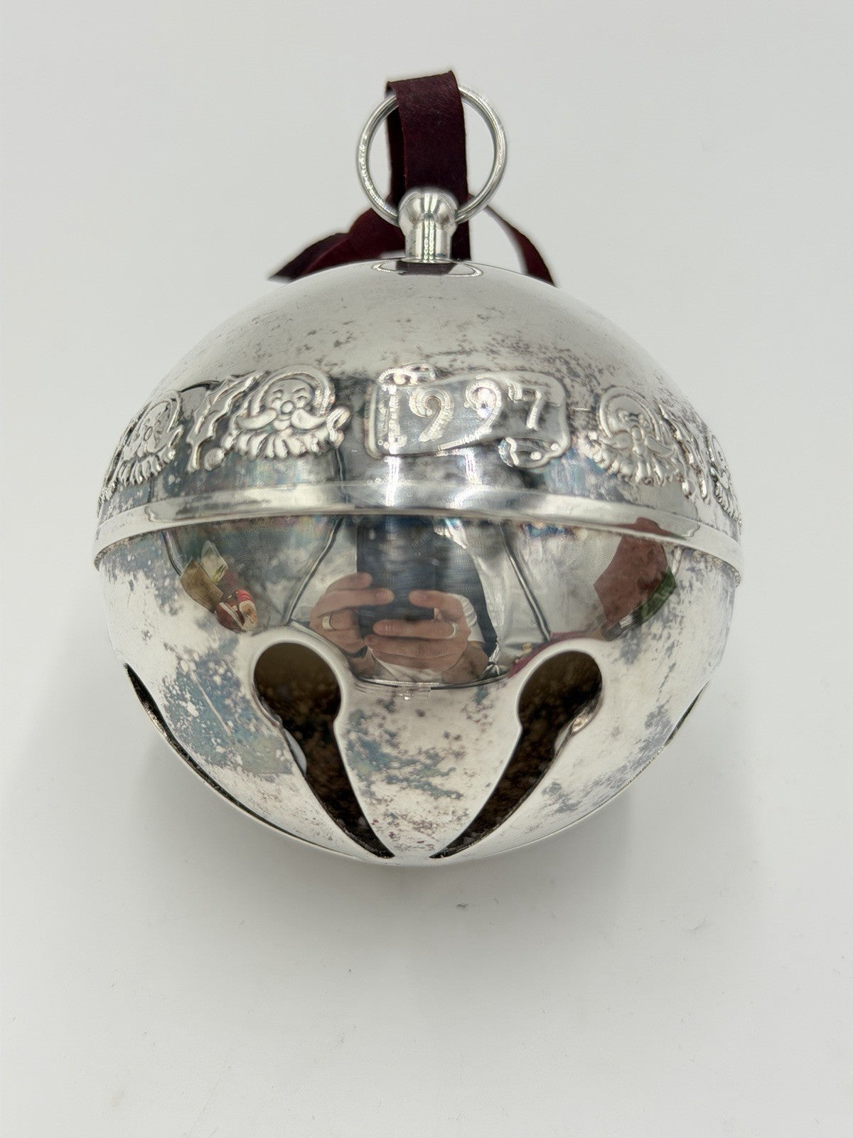 Vintage Wallace Silversmith's 1997 Annual Sleigh Bell Ornament Silverplate