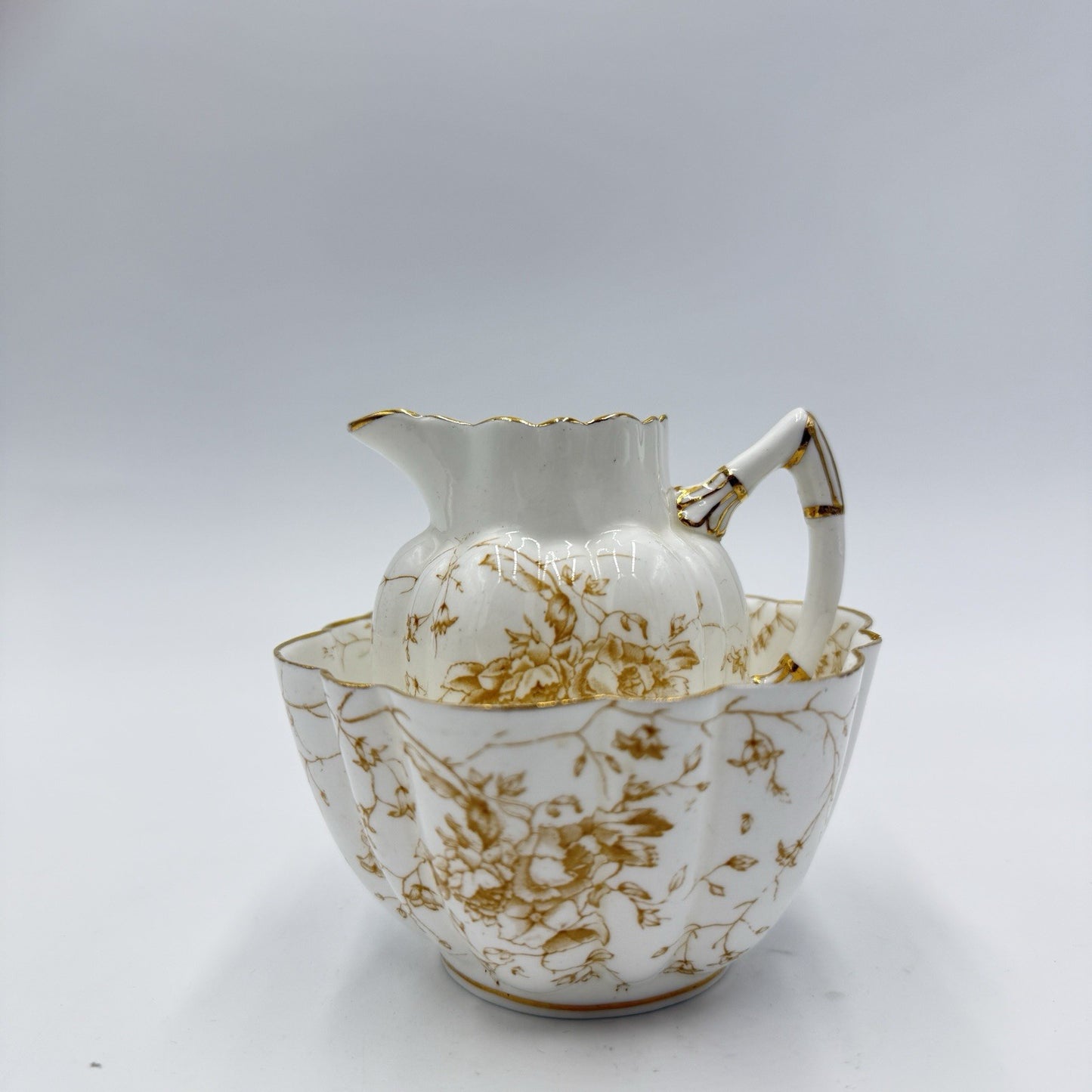 Antique Wileman Shelley Foley c1884 Pitcher and Bowl Miniature # Ra157683 Set