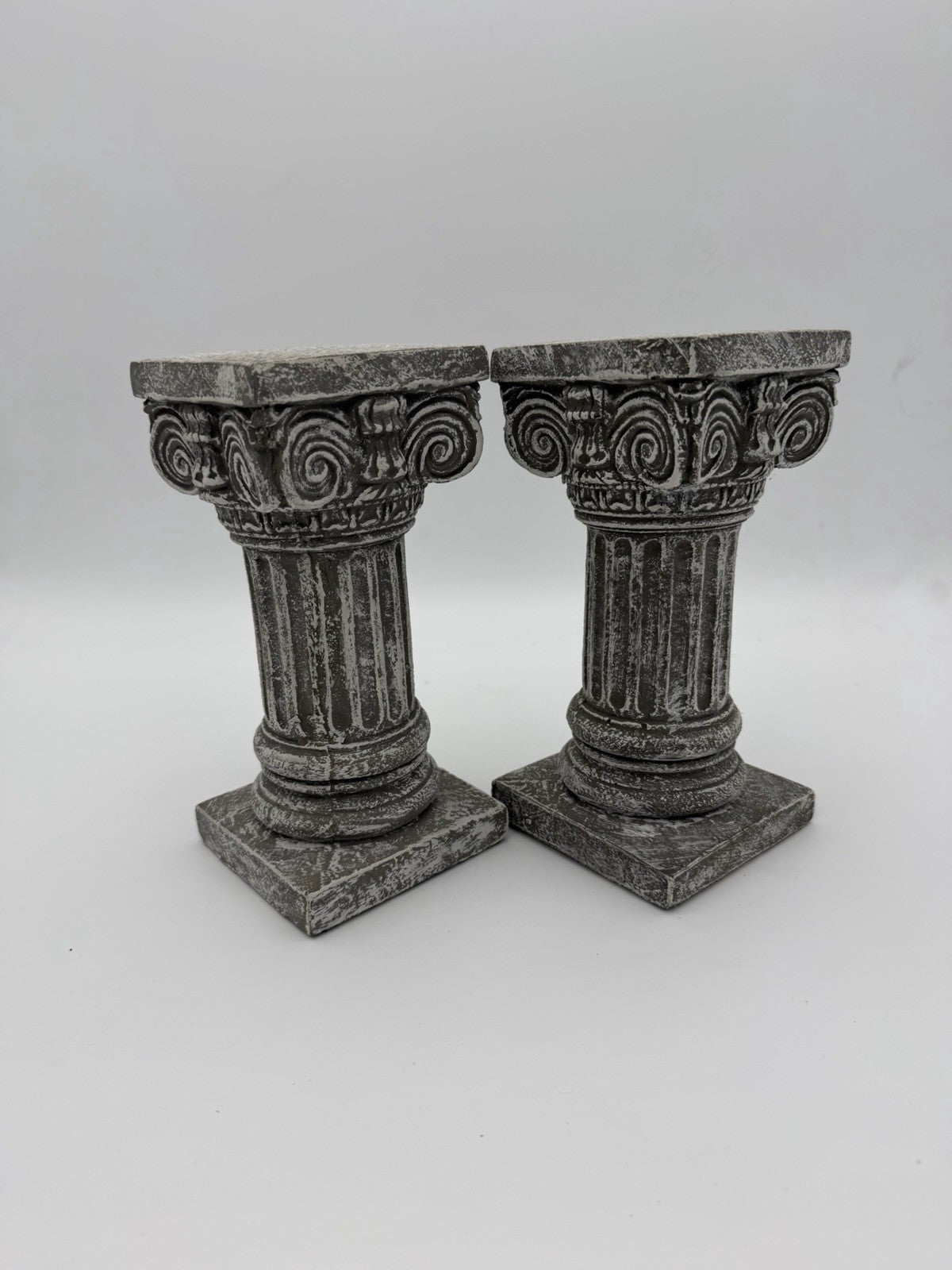 House Parts USA Solid Concrete Roman Pillar Mini Statue Pedestal 8” H