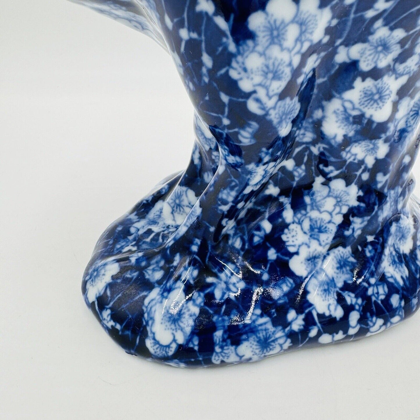 Victoria Ware Ironstone Blue White Chintz/Calico large Rooster Figurine Vintage