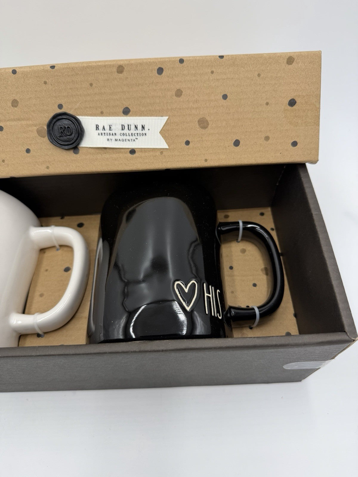 Rare Rae Dunn Artisan Collection HIS & HIS Coffee Mugs Black/white Ceramic Pride