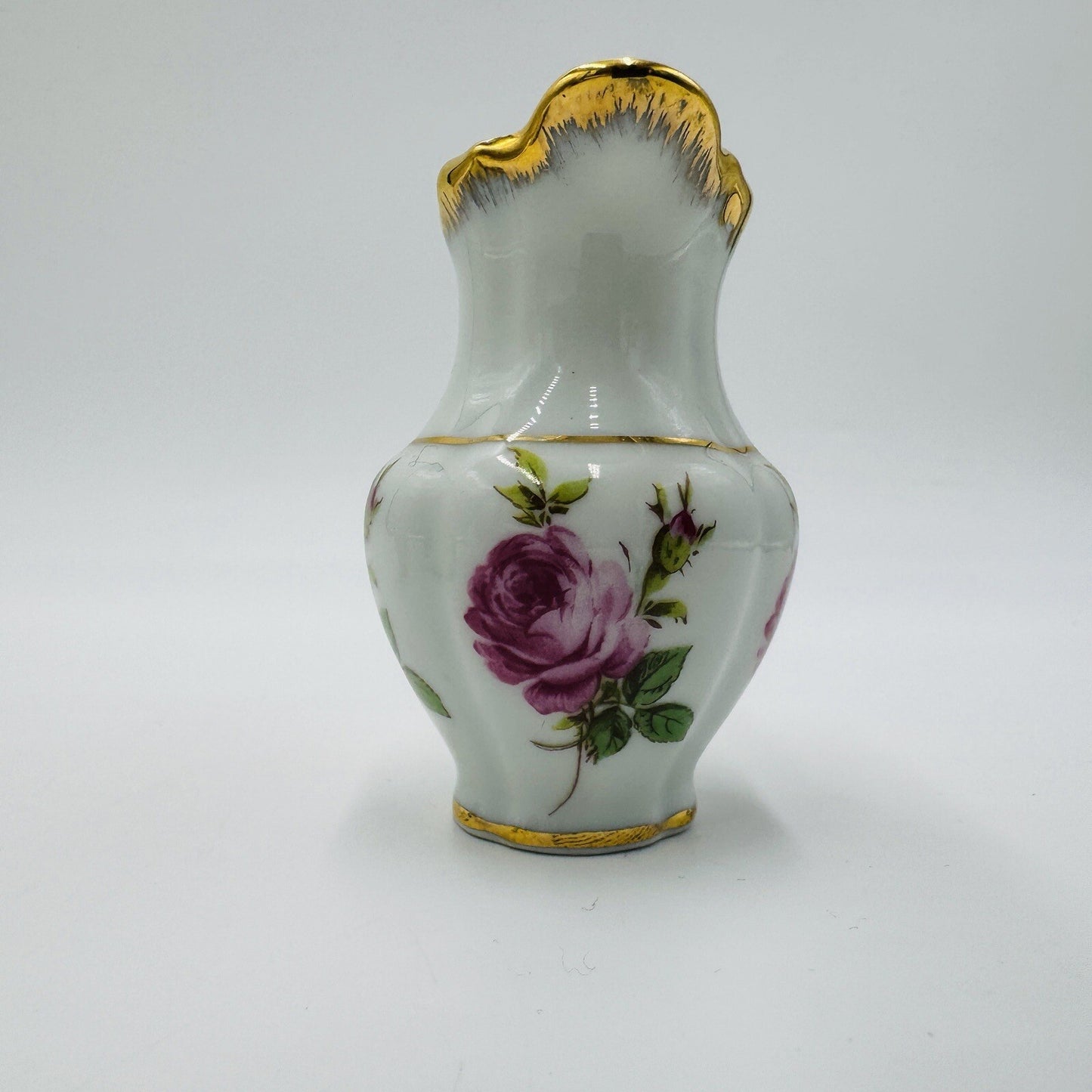 Limoges France Porcelain Miniature Painted Set Mini Vase Urn Bowl