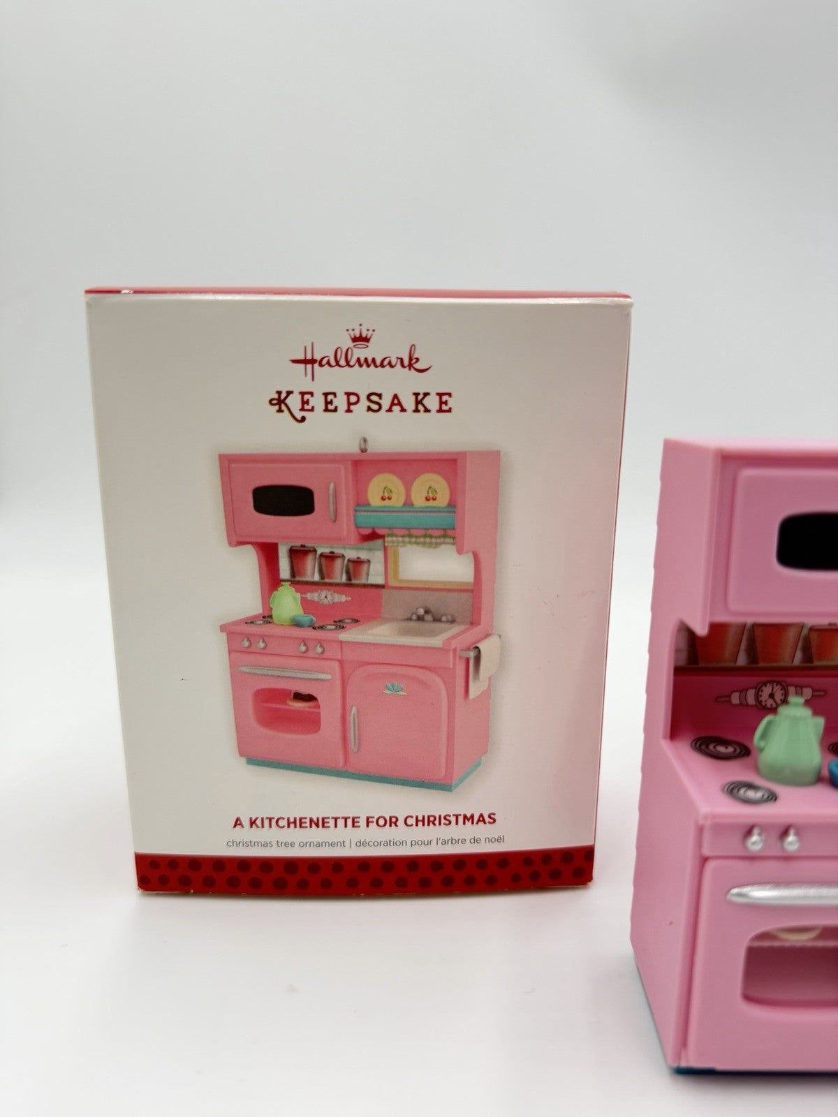 HALLMARK Keepsake A KITCHENETTE For Christmas Pink Ornament 2013 Boxed