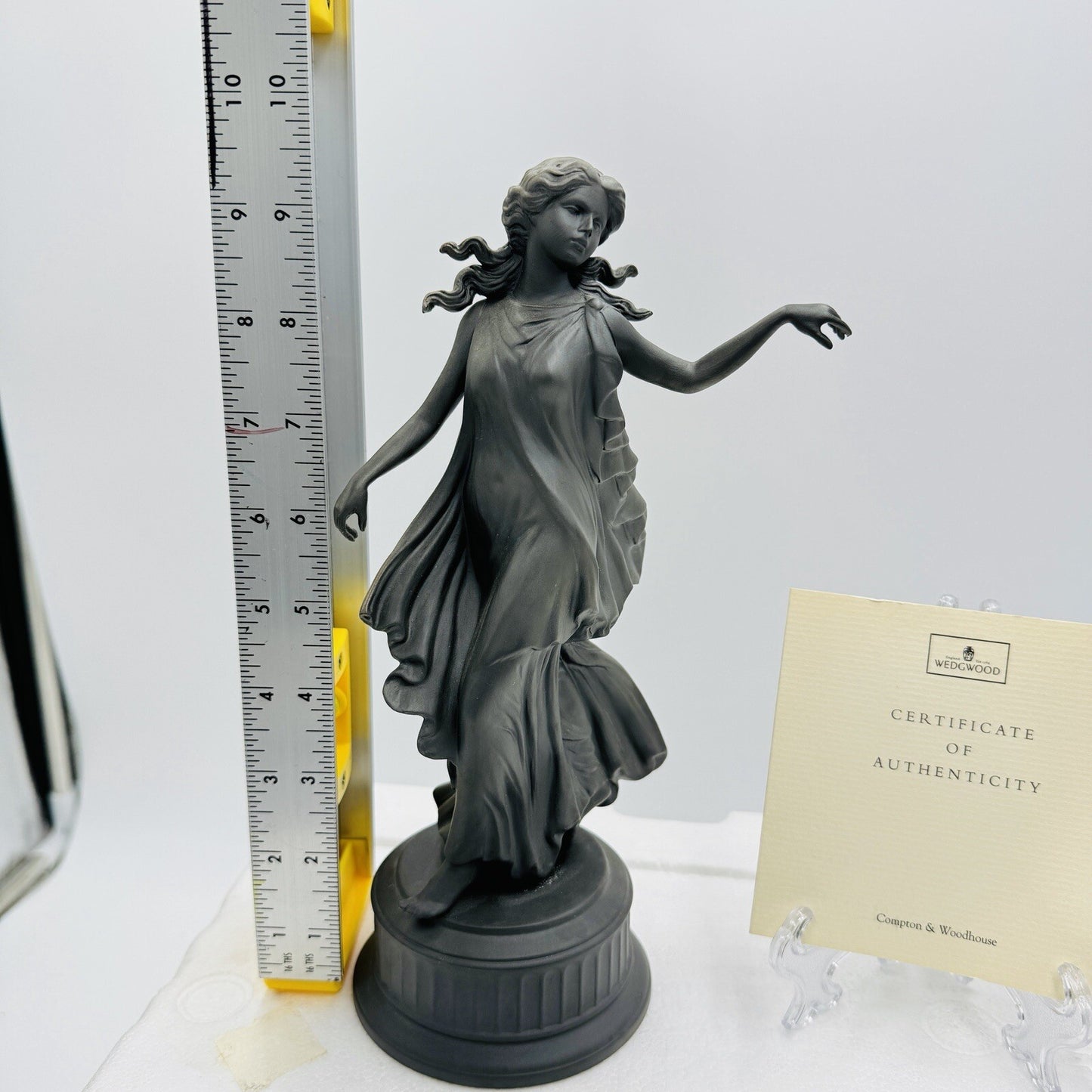 Wedgwood Signature Collection Black Basalt Dancing Hours Figurine COA Rare CW424