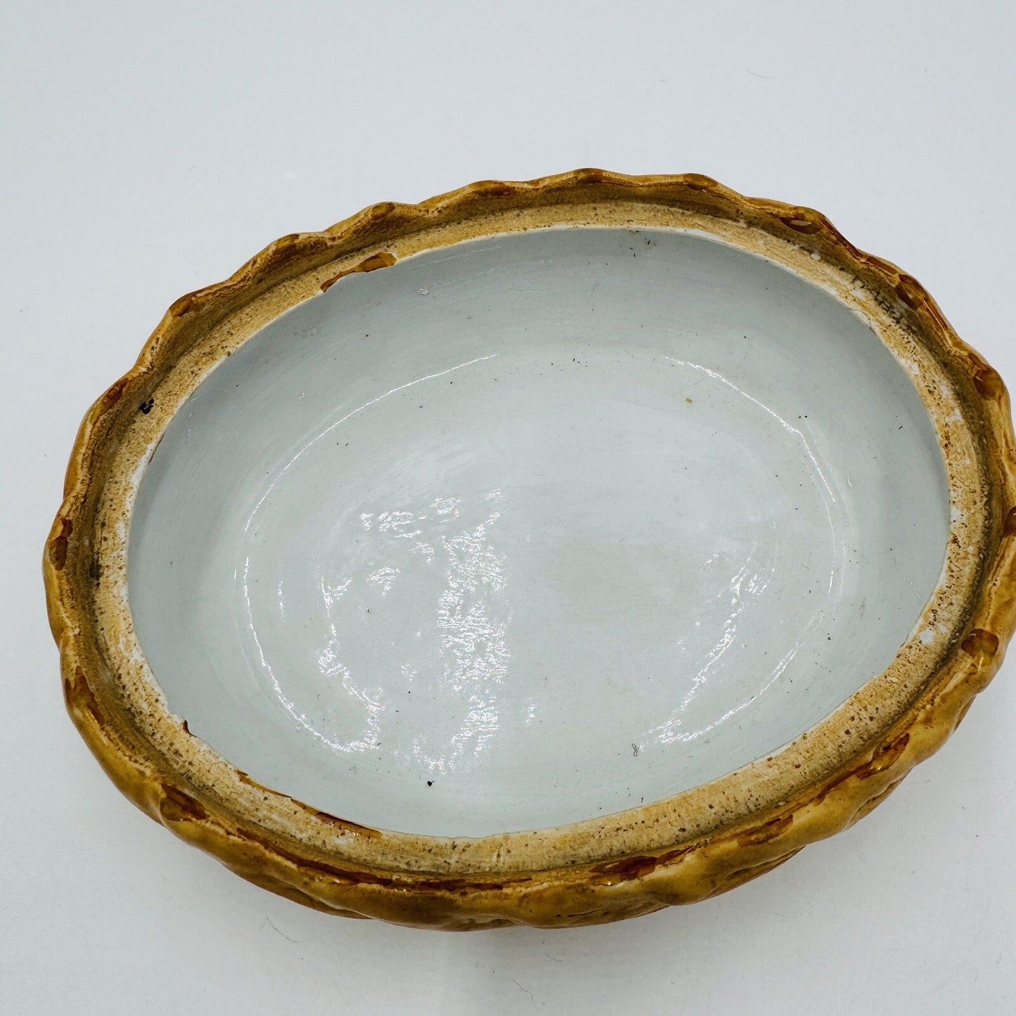 Antique Staffordshire Pottery Hen On Nest Lidded Dish Marked S 254 Chicken Engla
