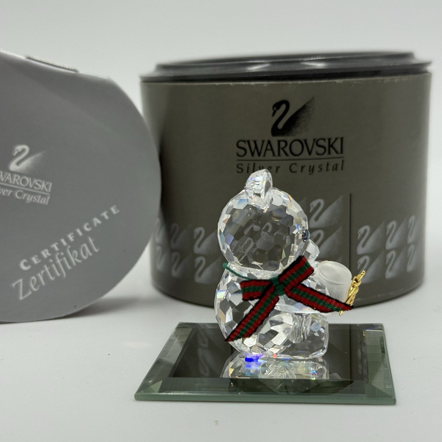 Swarovski Crystal KRIS BEAR Honey Pot w/ Bumble Bee Box /COA /glass Display