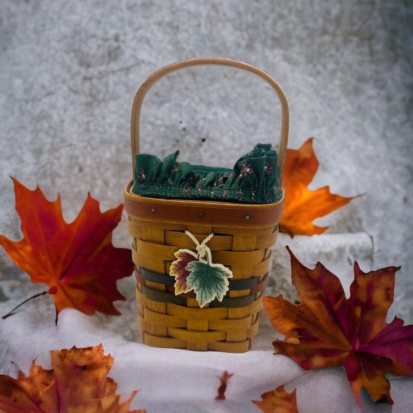 Longaberger 1992 Shades Of Autumn Bittersweet Basket #10804 w/ Liner & Protector