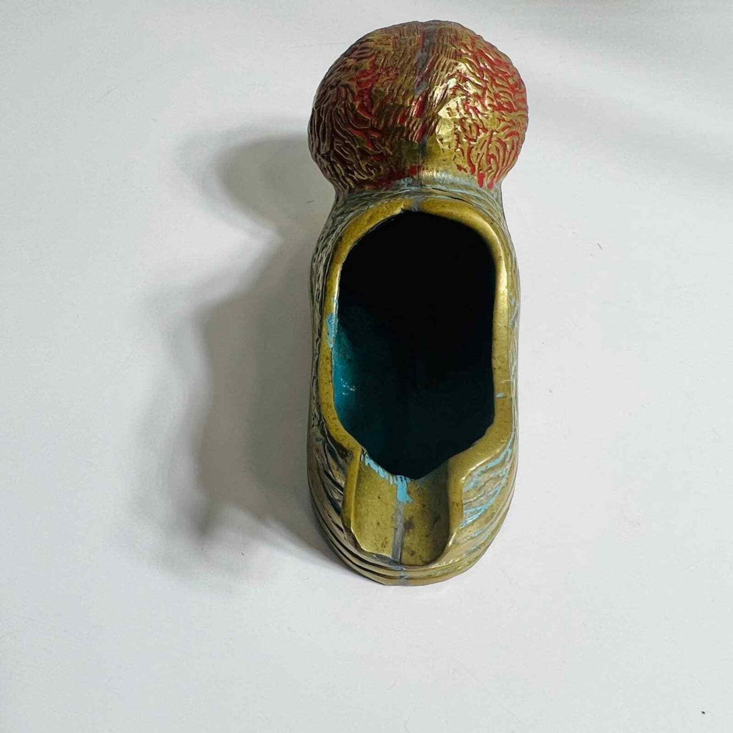 Brass Ashtray Shoe Cigarette Holder Metal Design Home Decor Vintage Ball
